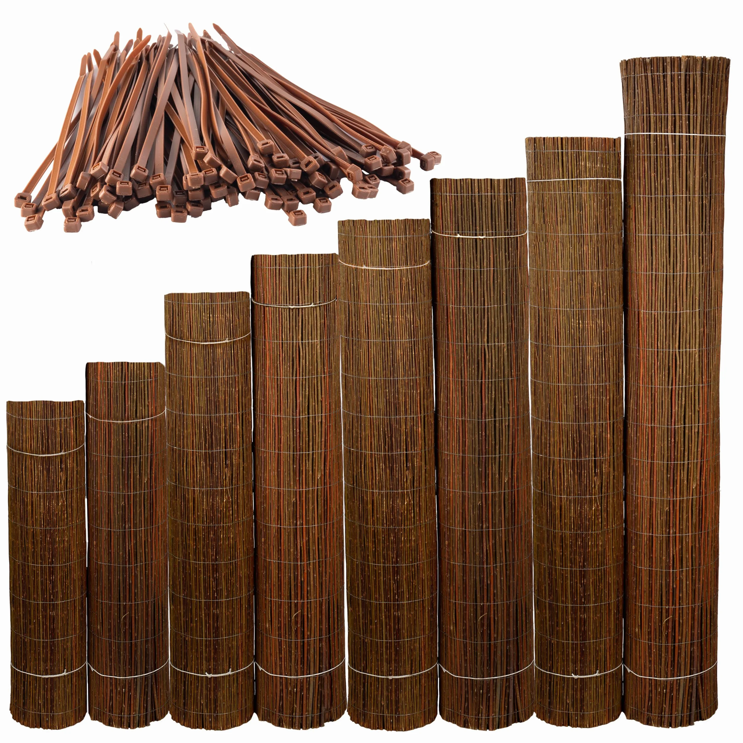 Mata Wiklinowa 40x300 cm Osłona Wierzbowa Naturalny Płot Ochrona przed Wiatrem Słońcem Taras Ogród
