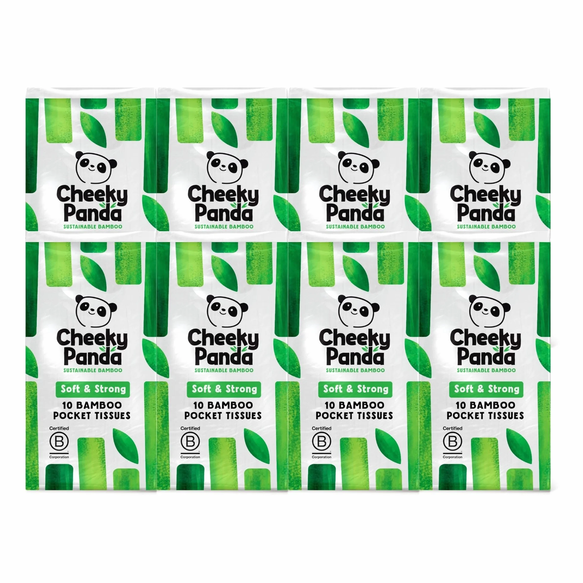 The Cheeky Panda Classic POCKT8 Chusteczki, Biały, 80 szt