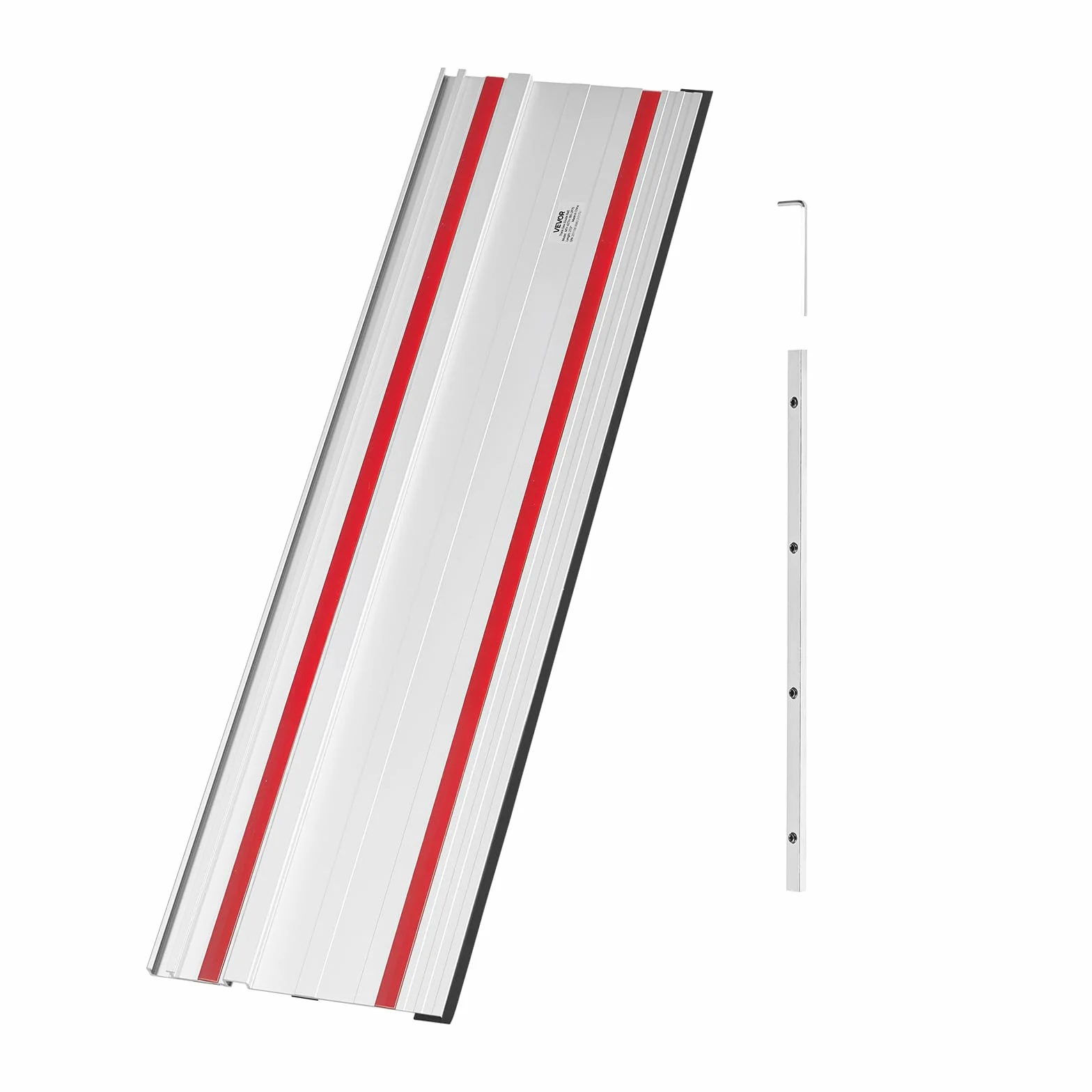 VEVOR Szyna prowadząca do piły gąsienicowej, zakres cięcia 140,7 cm, zestaw zawiera 2 wytłaczane aluminiowe prowadnice 69,8 cm i 1 złącze, kompatybilne z piłami szynowymi Makita