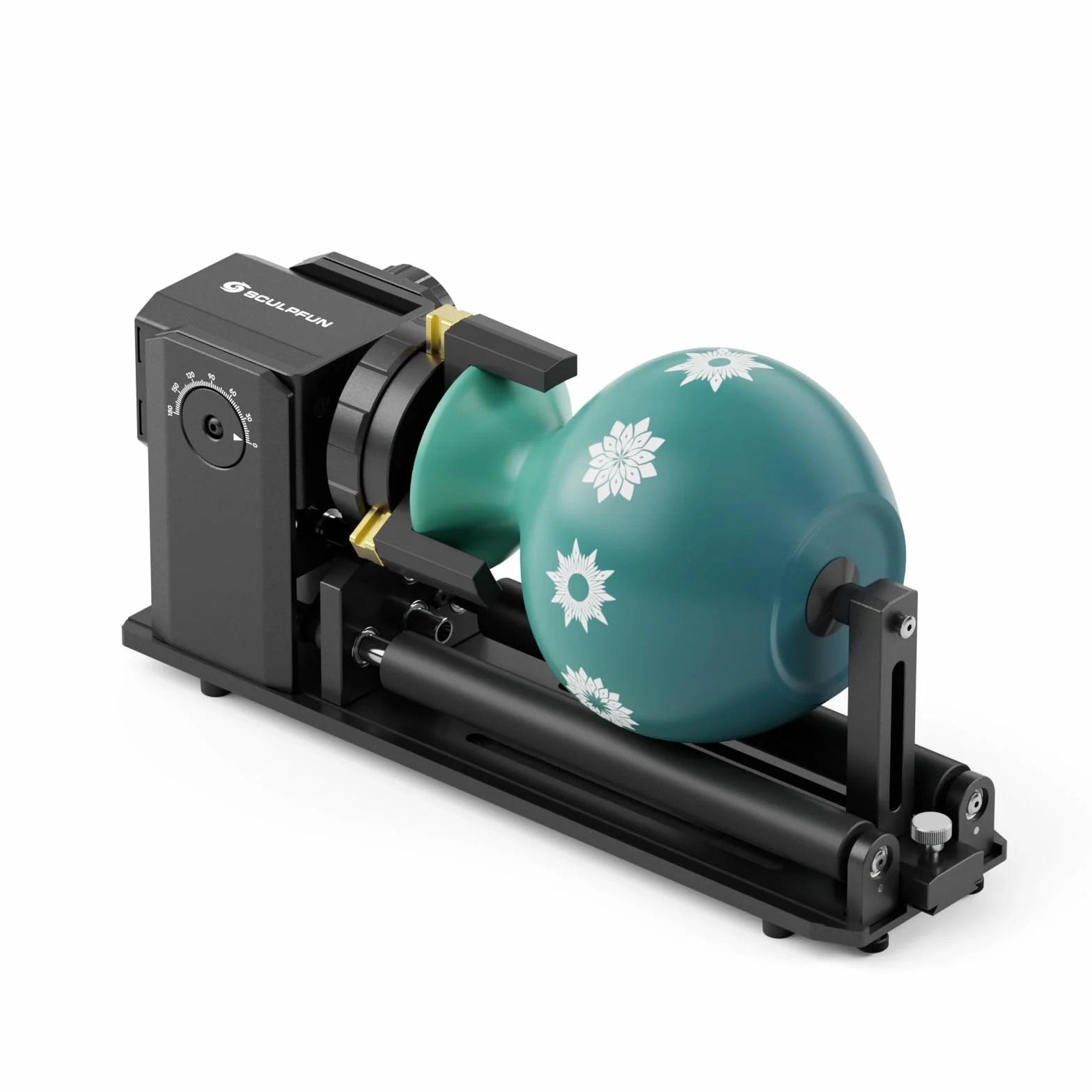 SCULPFUN RA Pro Max Laser Rotary Roller, 4 w 1, obrotowy uchwyt do maszyny do grawerowania laserowego, moduł rotacyjny osi Y, z regulowanym kątem 180°, do grawerowania cylindrycznych, nieregularnych