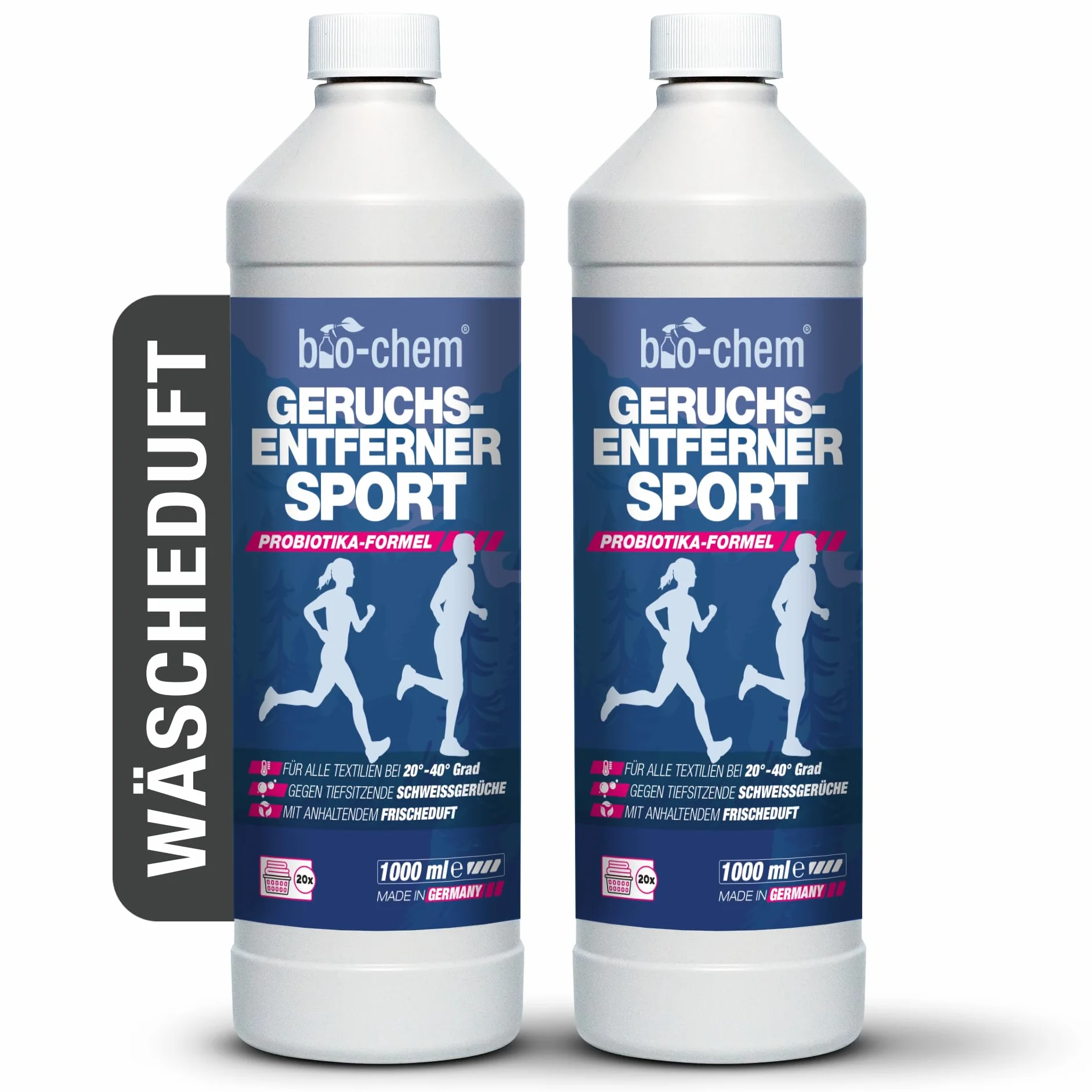Bio-Chem specjalny dodatek do odzieży sportowej, 2 x 1 l, antyzapachowy, odzież sportowa, zmiękczacz, odzież wierzchnia, siłownia, zajęcia na świeżym powietrzu