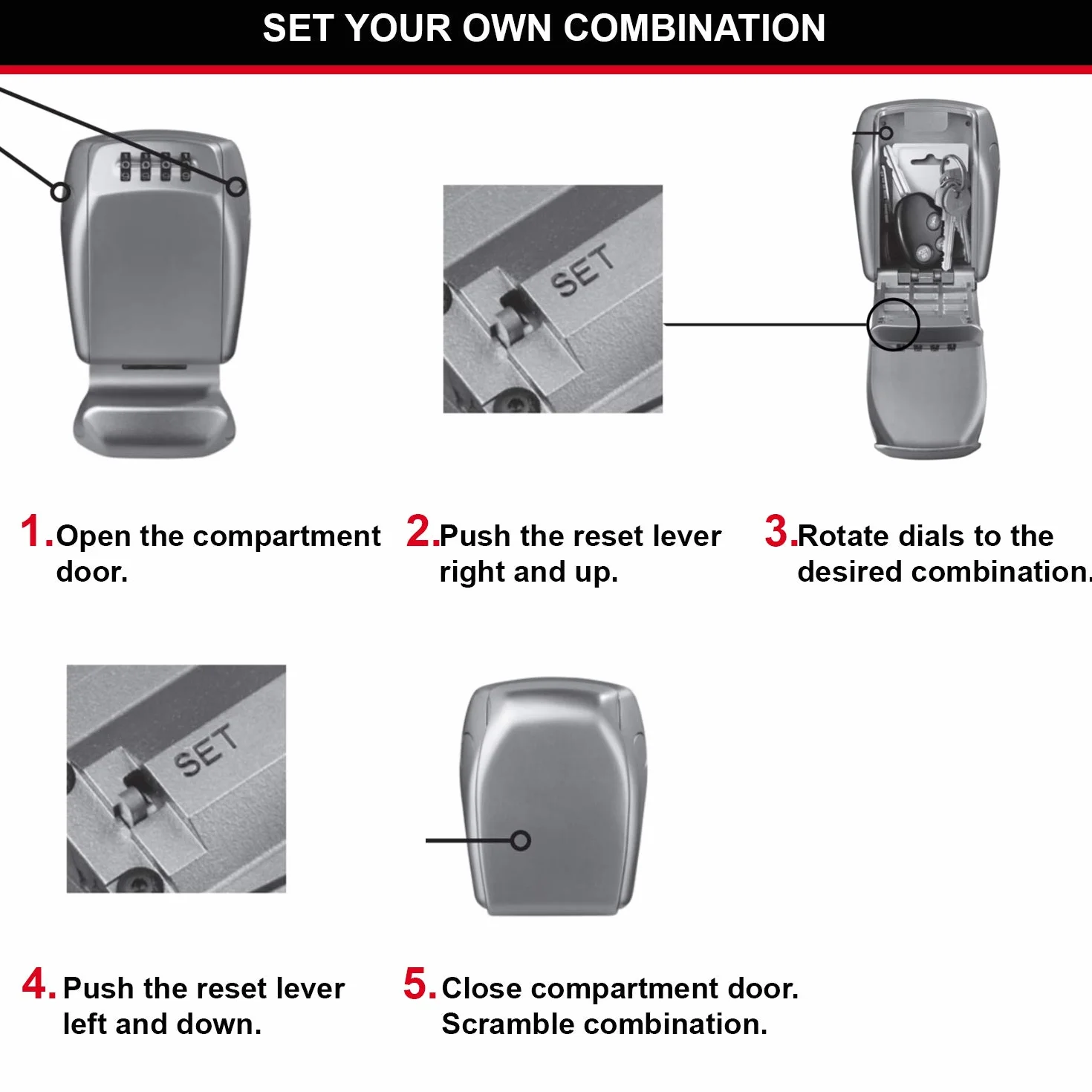 Master Lock Certyfikowany sejf na klucze, dodatkowe bezpieczeństwo, uchwyt ścienny, na zewnątrz, 13,2 x 10,5 x 4,6 cm, sejf na klucze