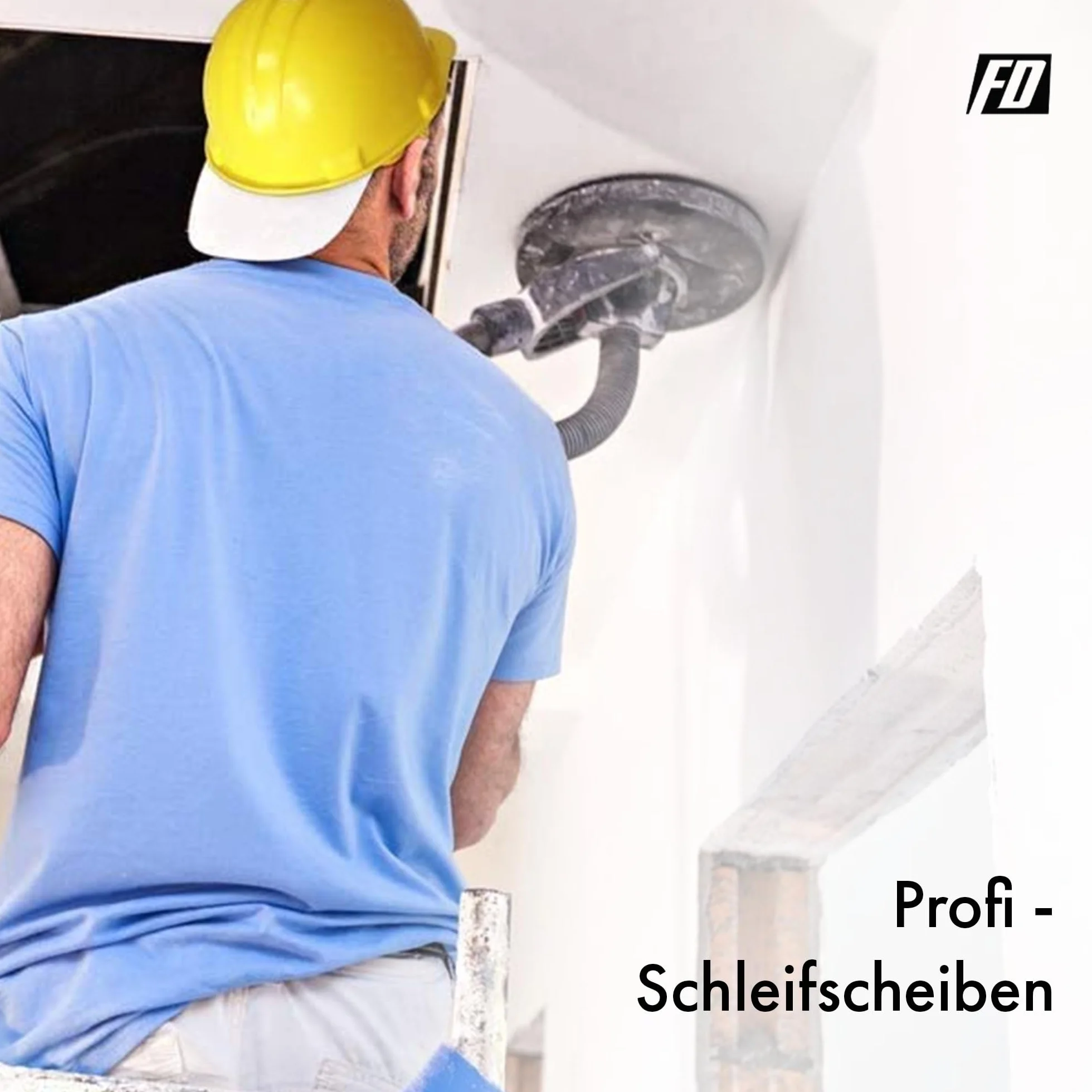 Profesjonalne tarcze szlifierskie │ żółte │ 25 sztuk │ Ø 225 mm │ po 5 x ziarnistość 60/80/120/180/220 │ do szlifierek z długą szyją │ samoprzylepne │ arkusze szlifierskie │ talerze szlifierskie │ marki FD-Workstuff
