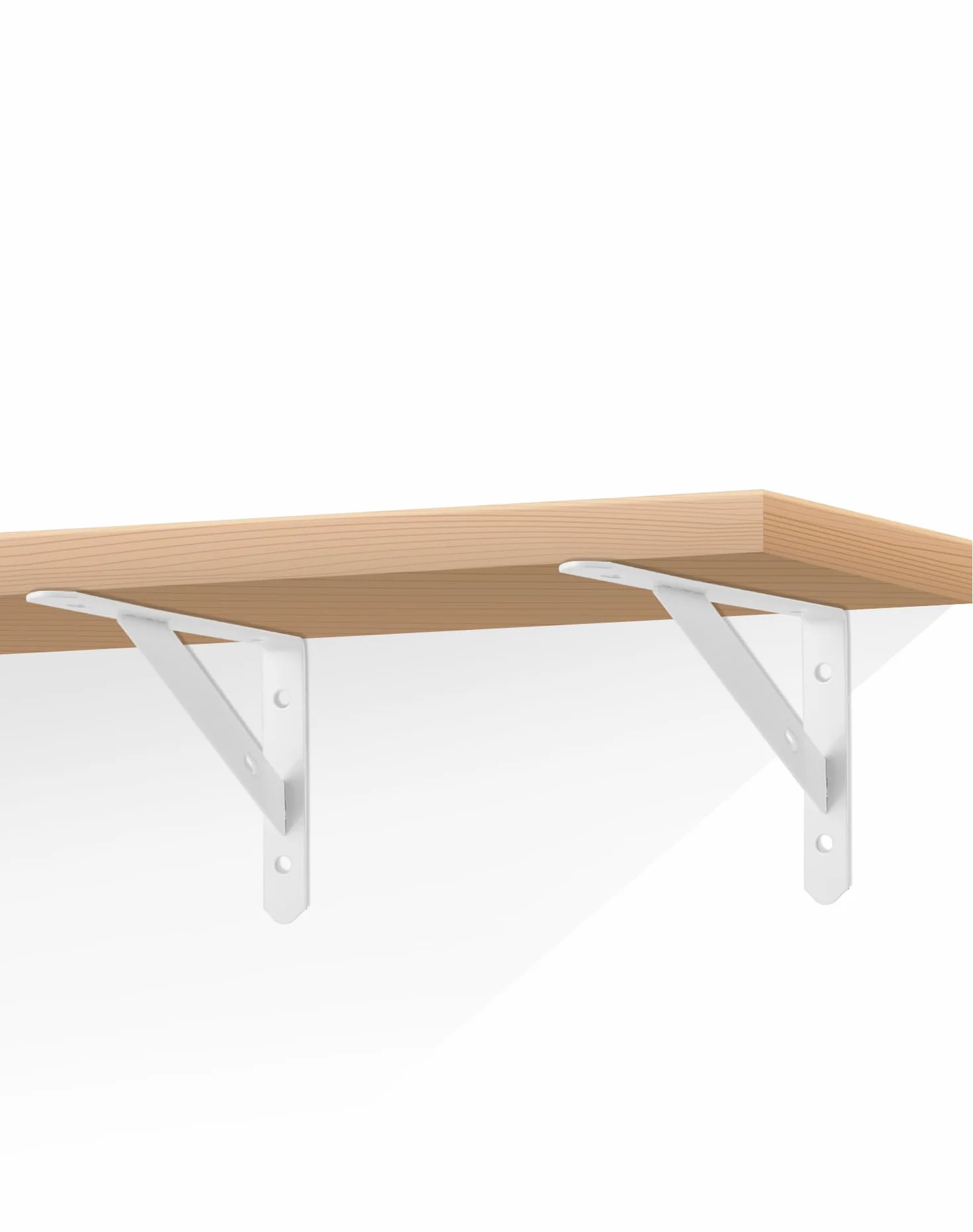 QWORK® 8 sztuk zestaw wsporników półek, wspornik półki ścienny 90 stopni, wspornik półki z akcesoriami śrubowymi, 150 x 95 x 16 mm, biały