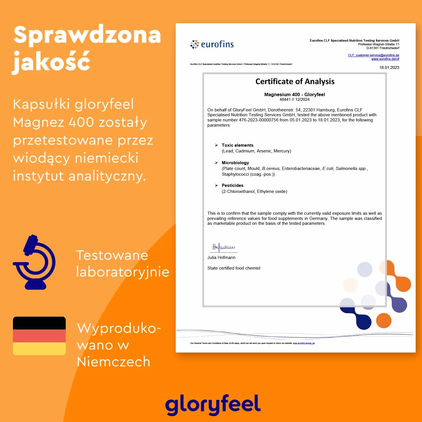 Magnez 400 kapsułek - 760 mg, w tym 400 mg magnezu pierwiastkowego na dzienną dawkę - Wspiera pracę mięśni i metabolizm energetyczny - Testowane laboratoryjnie - Wyprodukowano w DE bez dodatków