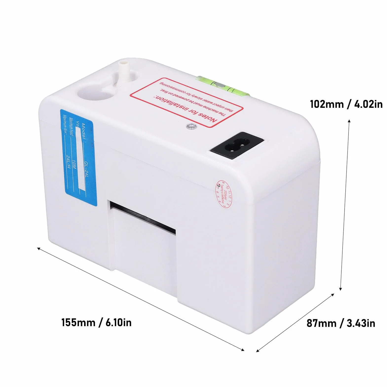 Aramox Pompa Kondensatu Automatyczna Pompa Spustowa ABS 24LPH Podnoszenie 10 M Zbiornik 200 Ml Niski Poziom Hałasu 25 DB do Kostkarki do Lodu Klimatyzator Usuwanie Wody