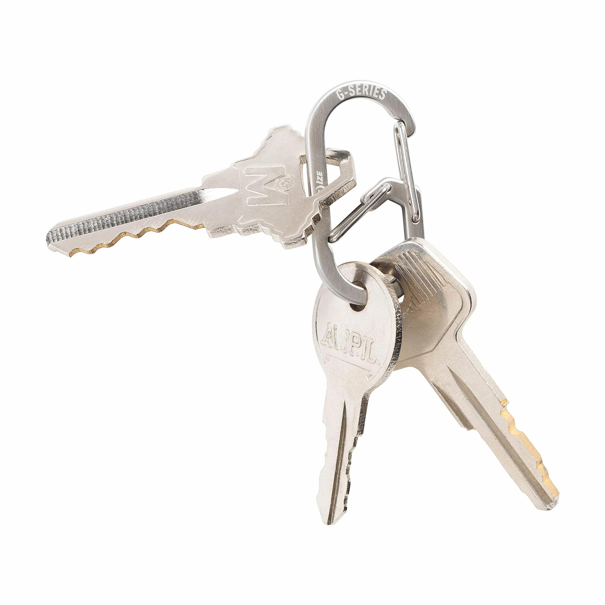 NIte Ize Unisex – dorośli G-Series DUAL Chamber Carabiner, srebrny, rozm. 2