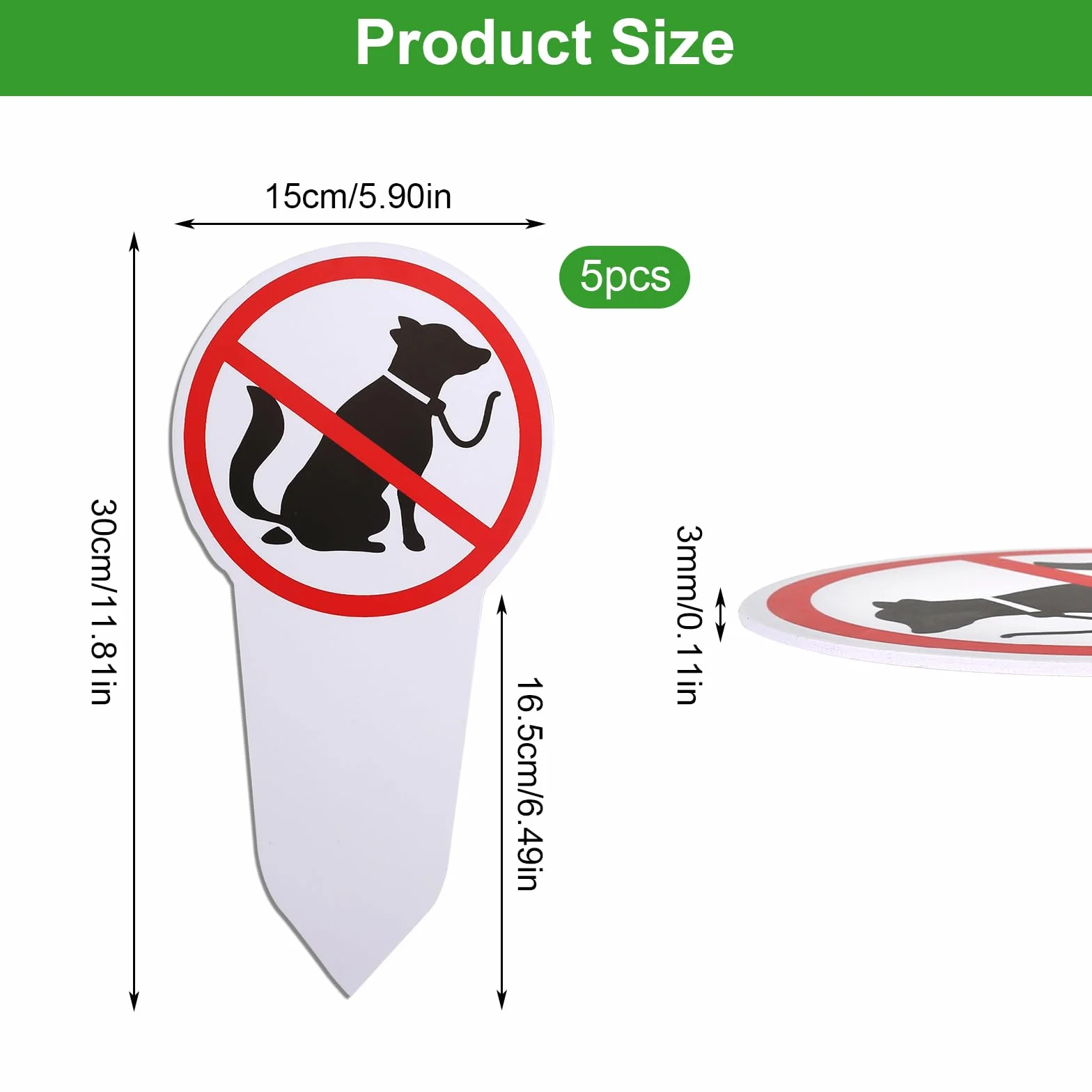 5 sztuk tabliczka bez toalety dla psów pies 300 x 150 mm zakazane informacje PCW