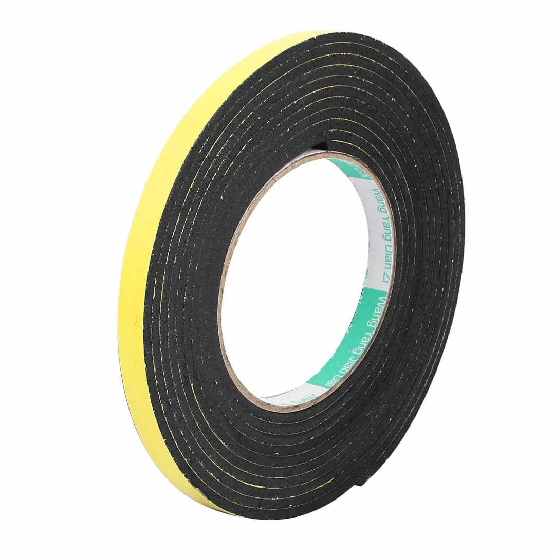 sourcingmap 10 mm x 3 mm jednostronna samoprzylepna odporna na wstrząsy taśma piankowa z gąbki o długości 4 m