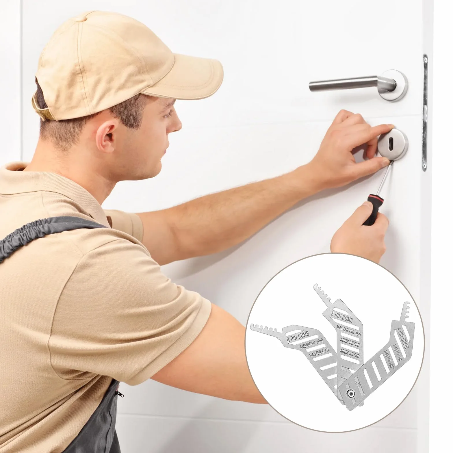 Lockpicking uniwersalny zestaw narzędzi, zestaw narzędzi blokujących, idealny dla miłośników kowali i początkujących, do większości drzwi pokoju, profesjonalnego ślusarza