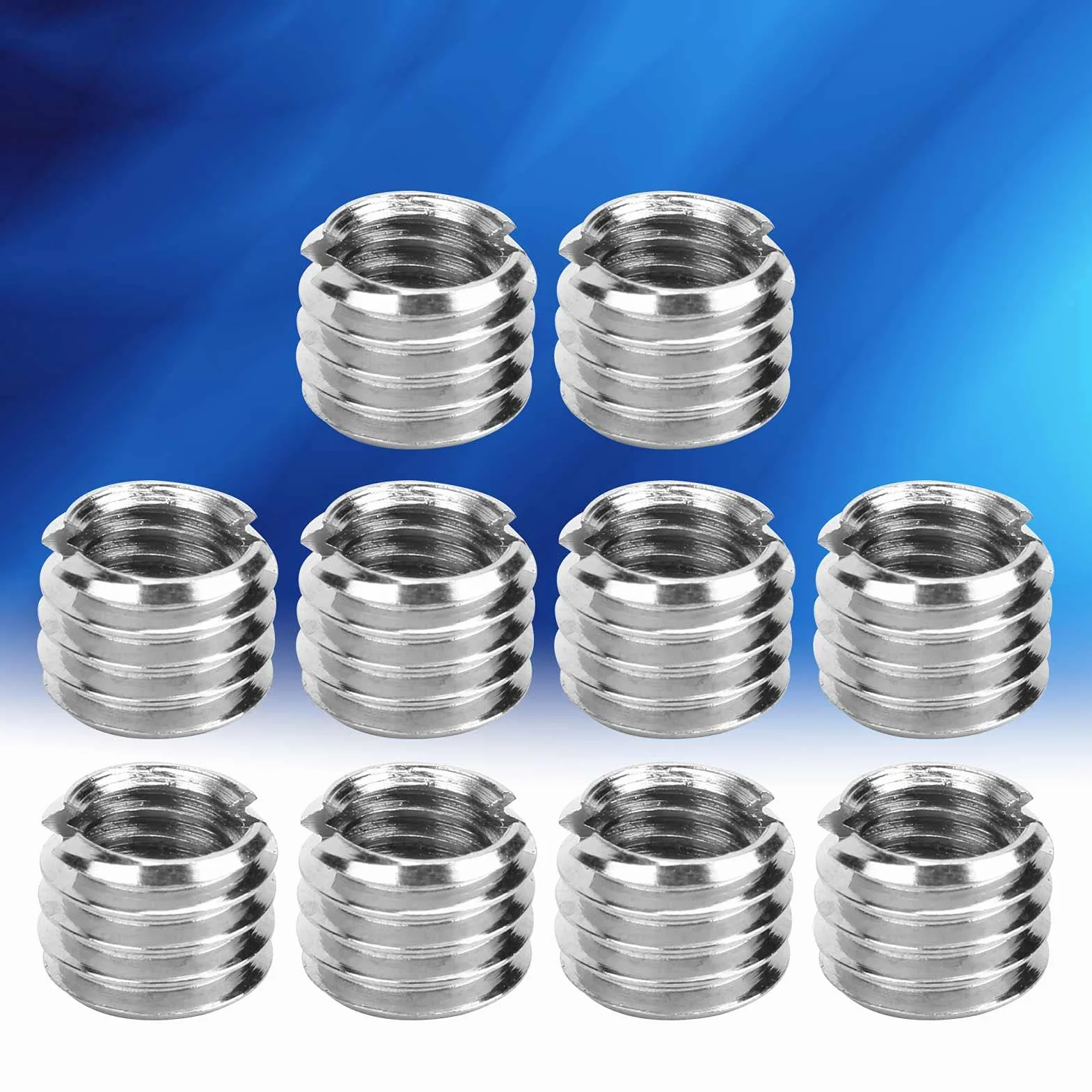 10 Sztuk Wkładki Gwintowe Zapięcie Sprzętowe Wewnętrzne M6 * 1.0 Zewnętrzne M8 * 1.25 Długość 6 MM Mężczyzna Kobieta Nakrętka Redukcyjna Sprzęt ze Stali Nierdzewnej Narzędzie do Naprawy
