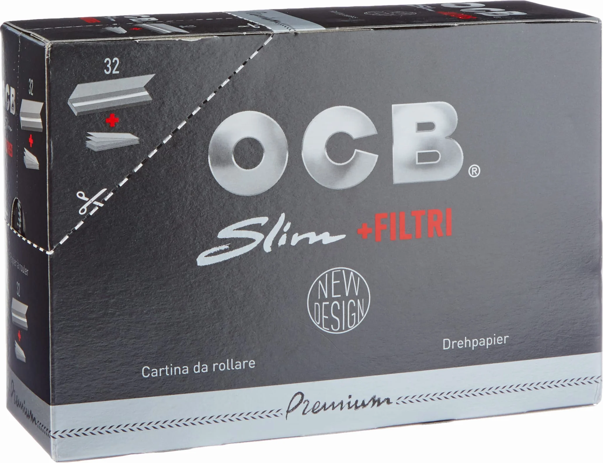 OCB Bibulki, czarne, 32 szt