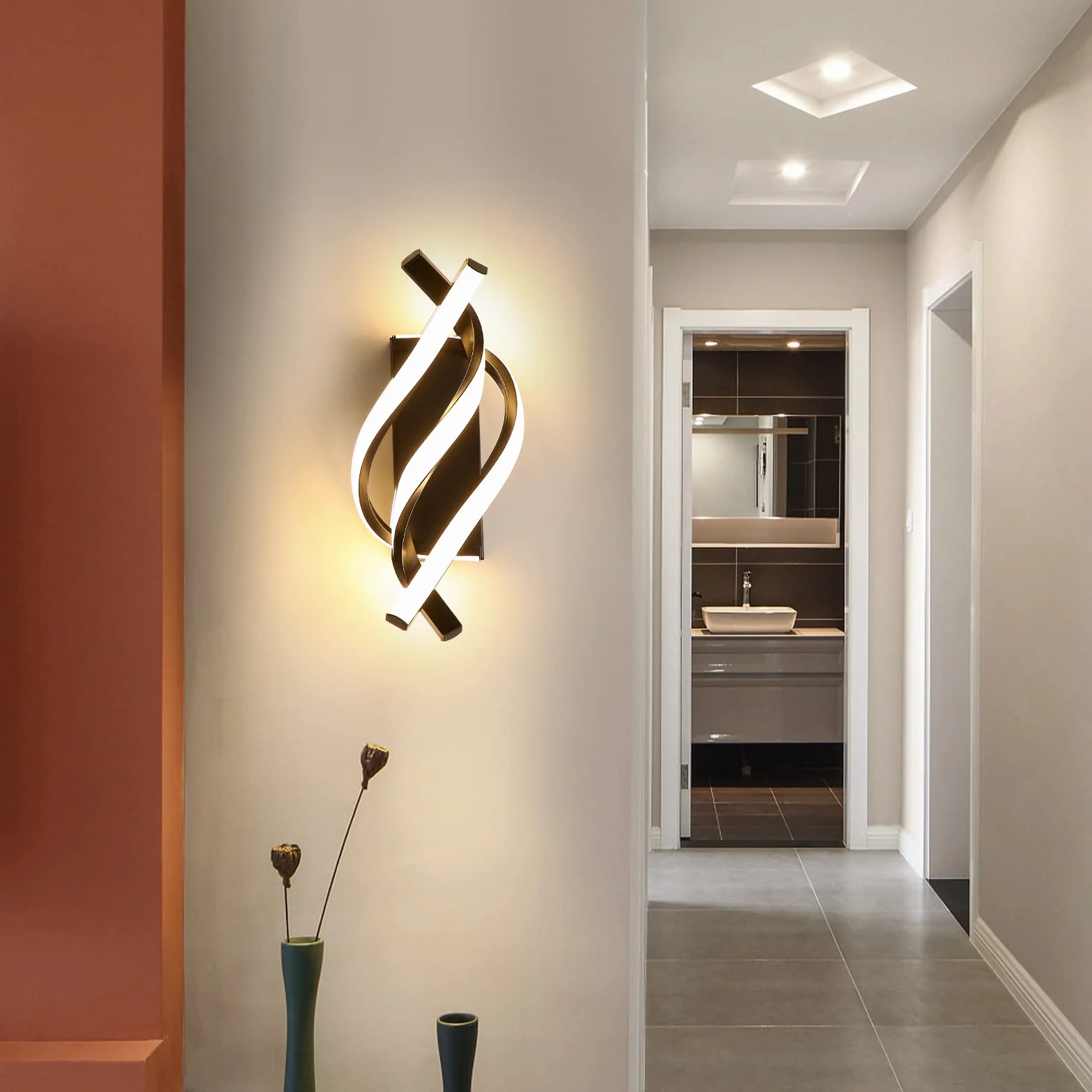 Comely Kinkiet LED 22W 2500LM Prosta Lampa Ścienna Wewnętrzna