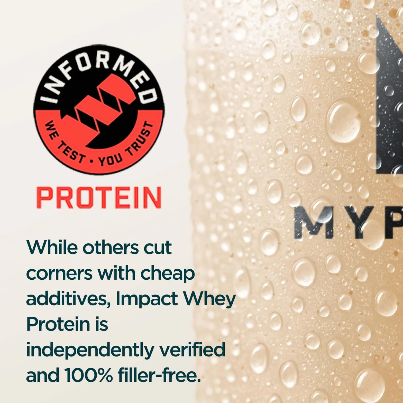 Proszek białkowy Myprotein Impact Whey | Naturalna czekolada – 90 porcji | Do 23 g białka serwatkowego w porcji z BCAA | Wspiera wzrost mięśni i szybszą regenerację | Produkt wegetariański