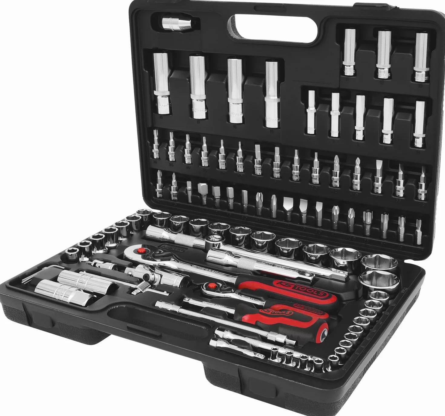 KS Tools 918.0796 CHROMEplus Zestaw podw. kluczy nasadowych,96-szt, 1/4" + 1/2"