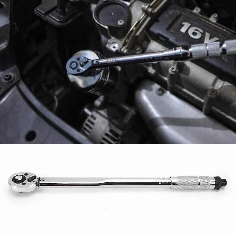 FLEXMAN Klucz Dynamometryczny Z Napędem 1/2 Cala, 28–210 Nm, 2 Kierunkowa Grzechotka, Klucz Dynamometryczny Z Ustawioną Wartością Momentu Obrotowego, Tuleja Ze Stali Stopowej