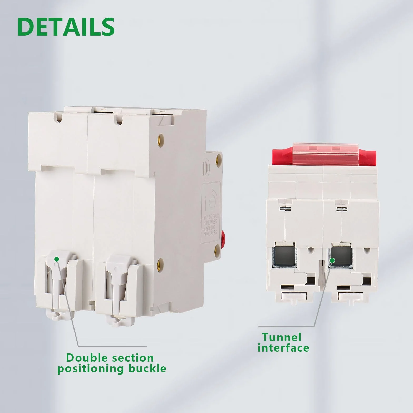 Wengart Wyłącznik nadprądowy DC 2P 80A 500 V, dwubiegunowy bezpiecznik do fotowoltaiki solarnej (PV) i magazynowania baterii, odłącznik DC do instalacji wyspowych, szyna DIN