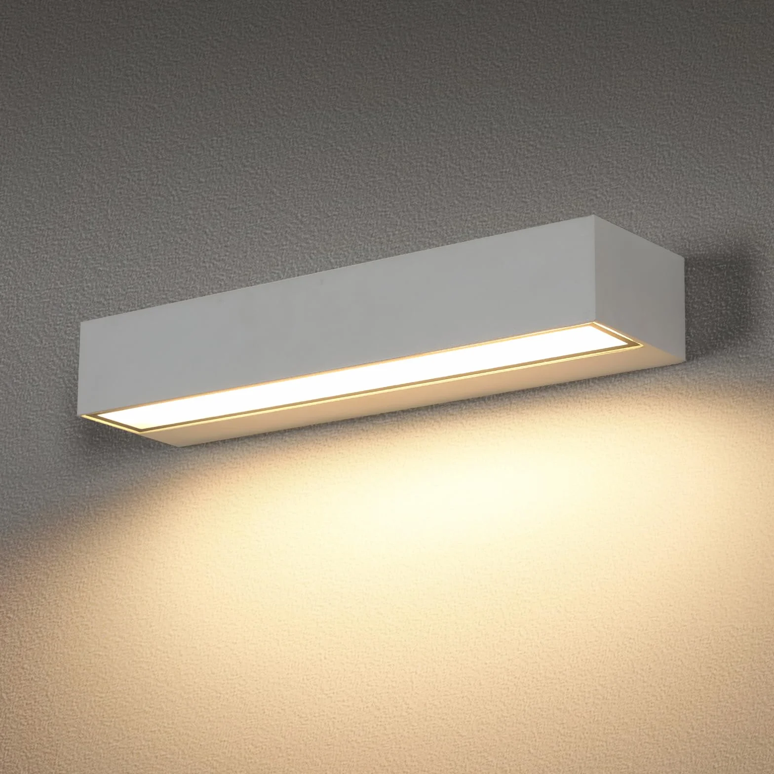 Riserva Zewnętrzna lampa ścienna LED 16 W, wodoodporna IP65 lampa zewnętrzna, 3000 K ciepła biel czarna lampa ścienna do wnętrz 30 cm