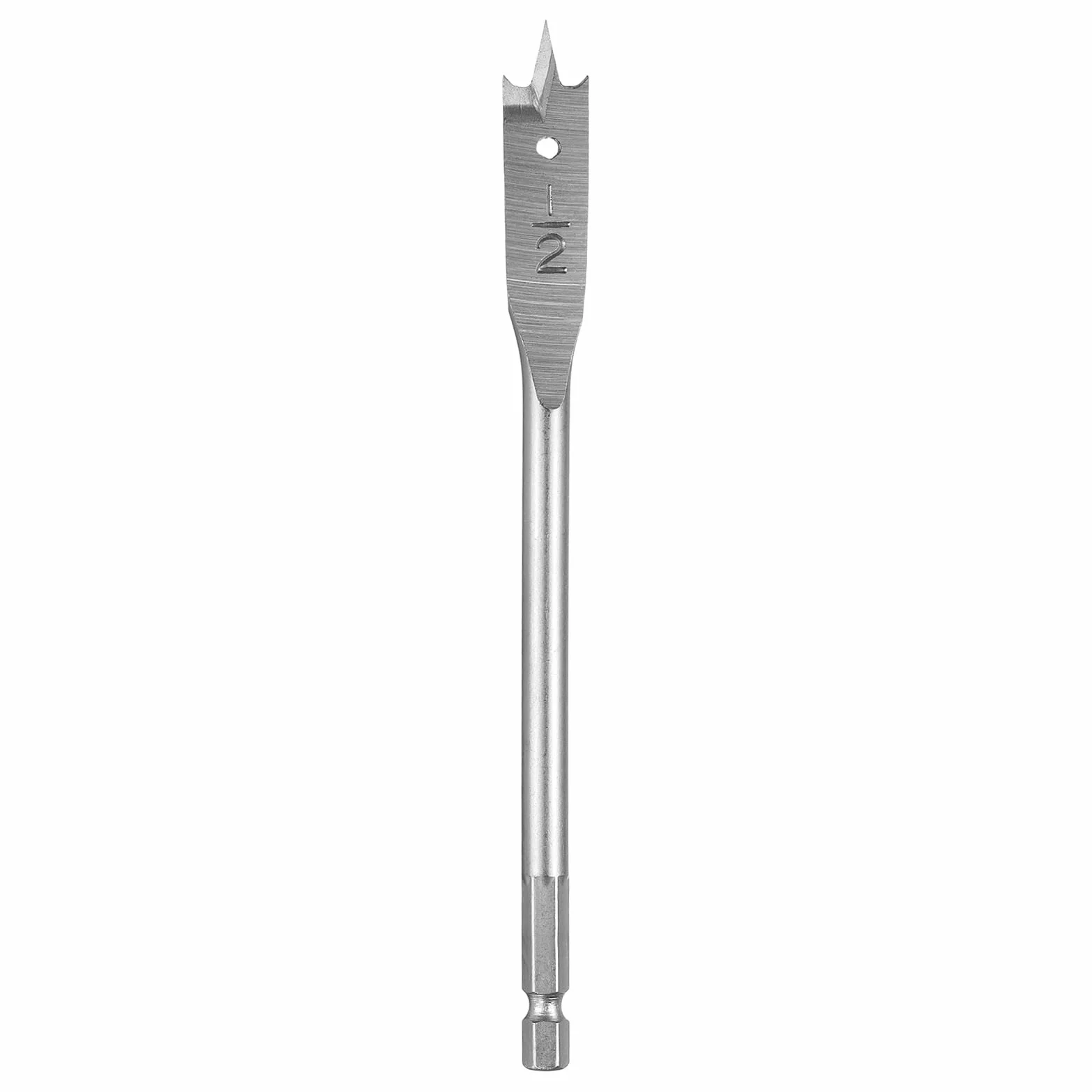 QUARKZMAN Spade wiertło 1/2" płaskie wiertło do drewna z szybką wymianą 1/4 cala trzpień sześciokątny do obróbki drewna, włókna szklanego, kolor srebrny