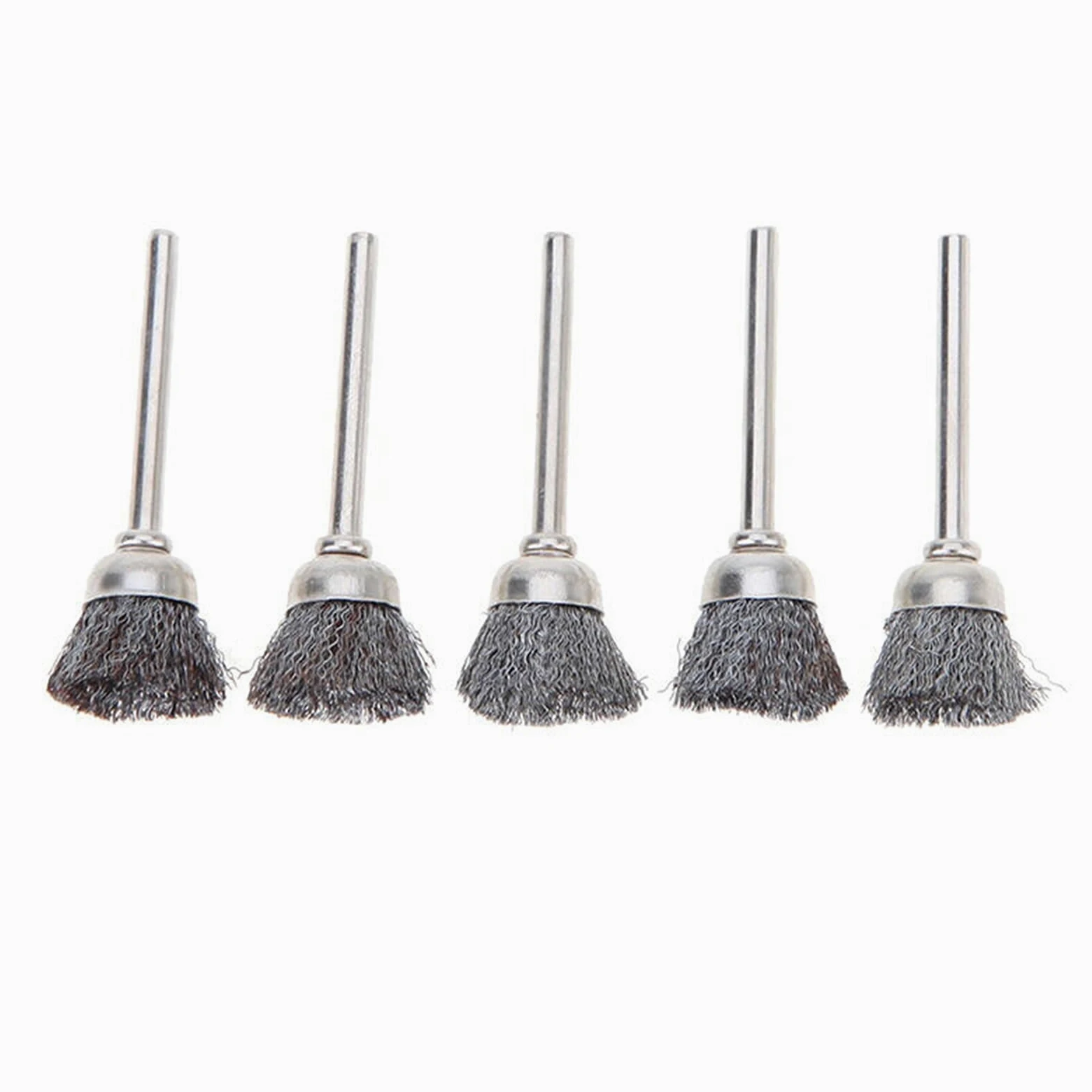 Szczotka druciana T-Shaped Brass Wire Brushes, for Drills Set,10pcs Lot Mini Cup for Grinder Silver Tools