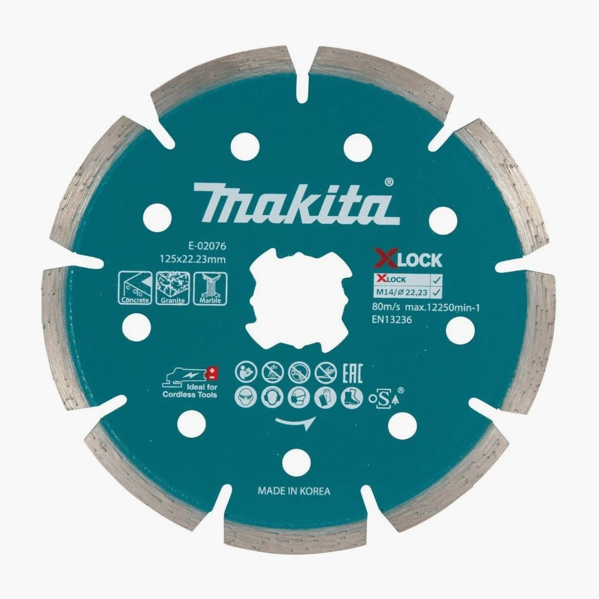 Makita E-02076 X-Lock 125 mm koło diamentowe, segmentowe