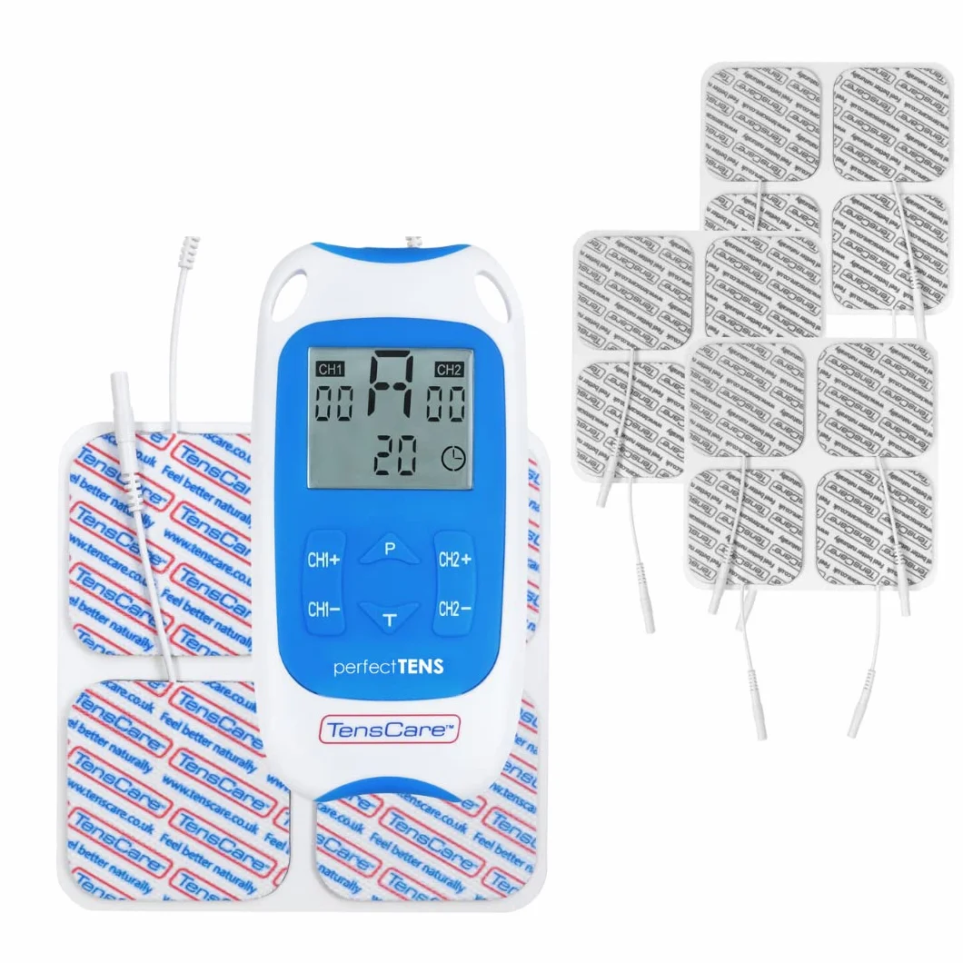 TensCare Perfect TENS urządzenie TENS 2 kanały 16 elektrod do łagodzenia bólu
