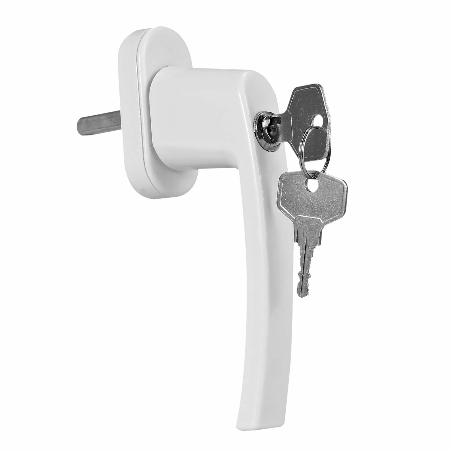 AUTOUTLET 4 szt. Zamykane klamki do okien Biały aluminiowy uchwyt do drzwi balkonowych Windows z 8 śrubami i 8 kluczami pasuje do wszystkich powszechnie stosowanych okien i drzwi balkonowych