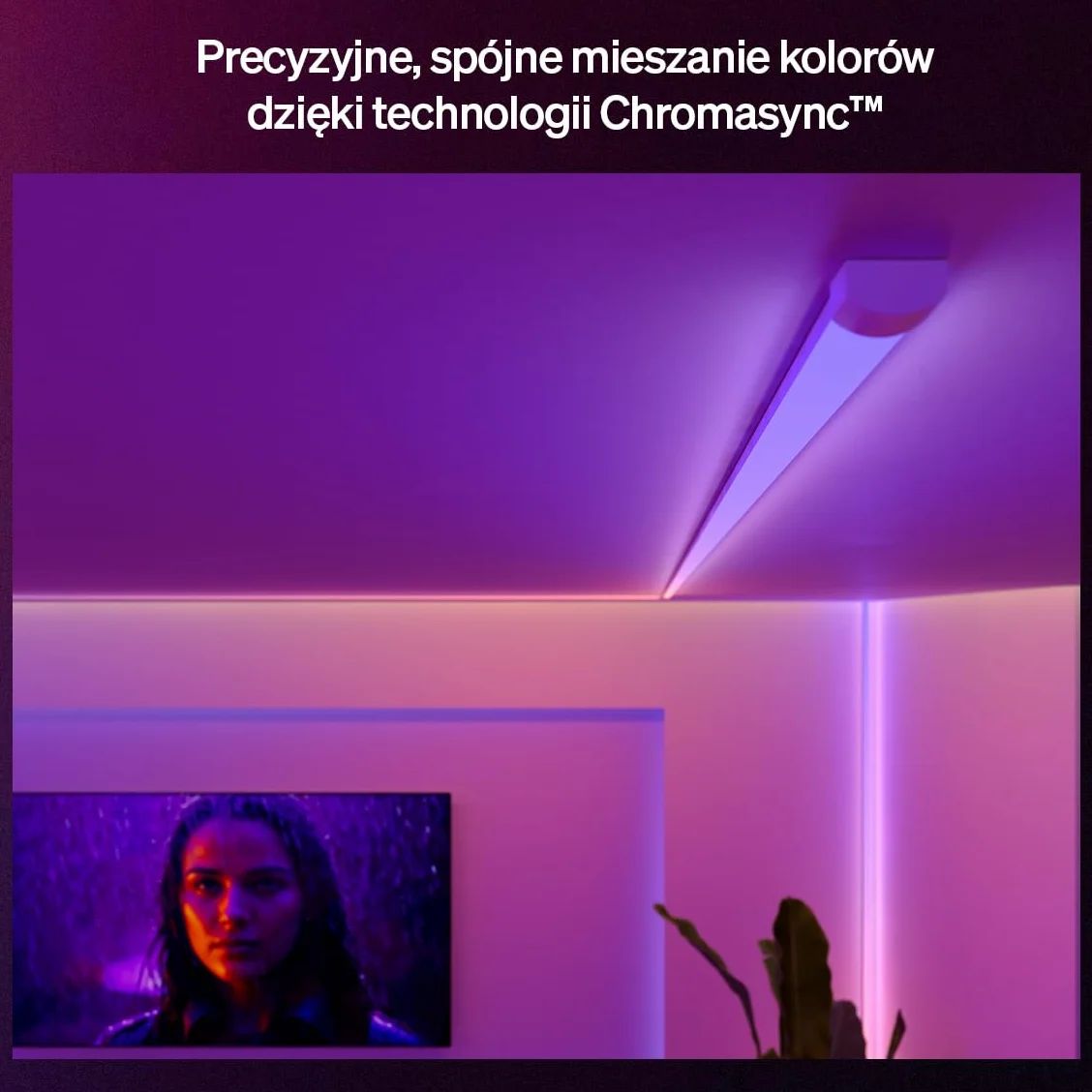 Philips Hue OmniGlow 3-metrowa taśma LED mikro LED, 2700 lm, żywe kolory i atmosfera, elastyczne oświetlenie wewnętrzne, jednolite światło, możliwość cięcia, sterowanie za pomocą aplikacji i głosem
