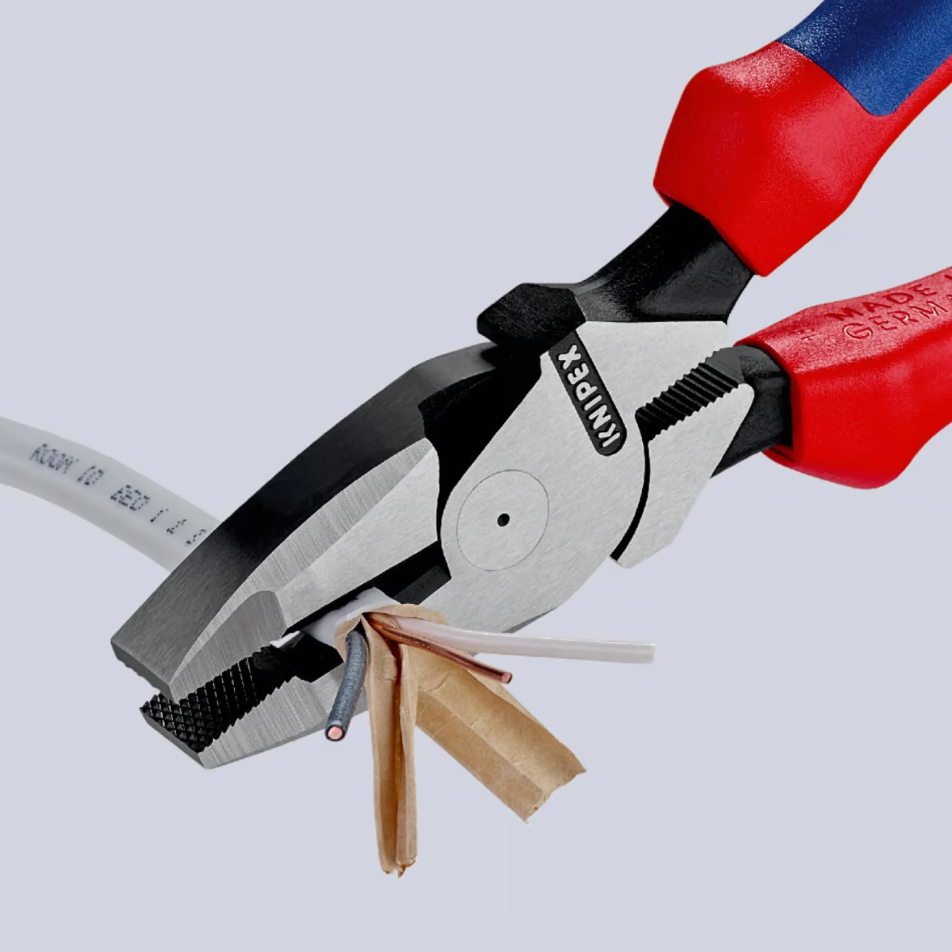 KNIPEX Szczypce uniwersalne o zwiększonym przełożeniu Lineman's" model amerykański w opakowaniu z zawieszką, 09 02 240 SB