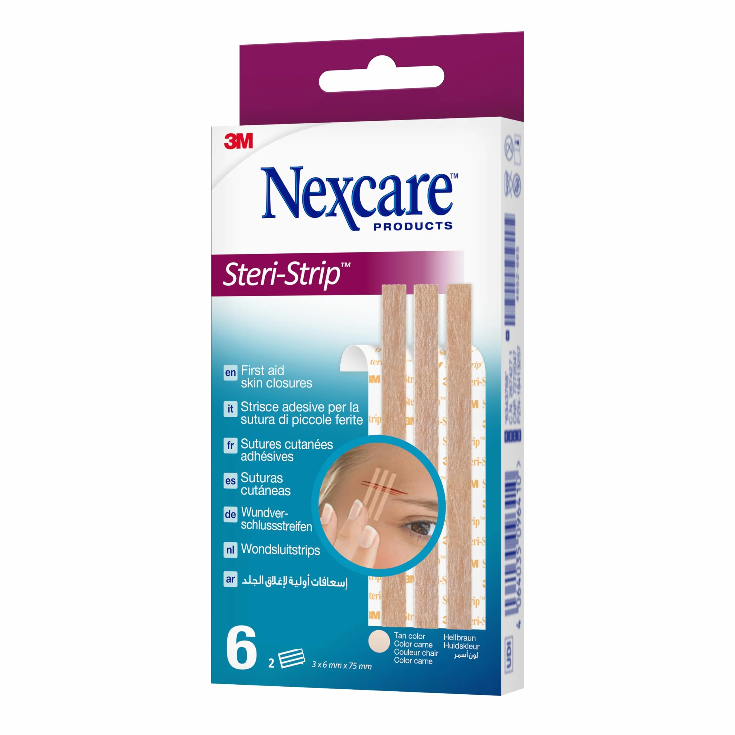 Nexcare Steri-Strip Szwy skórne 6 mm x 75 mm 6 sztuk