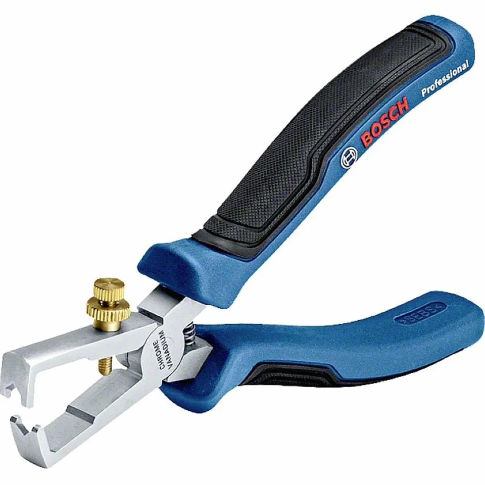 Bosch Professional: szczypce do ściągania izolacji 160 mm (stal chromowo-wanadowa, uchwyt z miękką okładziną Softgrip)