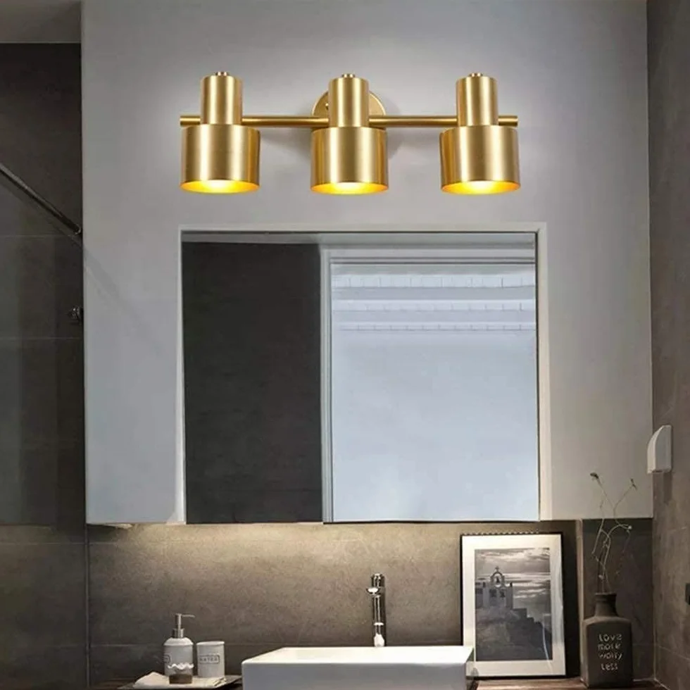 Lampa ścienna wnętrze nowoczesna kreatywna lampa ścienna lampa ścienna jasna północna łazienka rror światło LED lampa łazienkowa rror szafka toaletka światło miedziane lampy ścienne (3