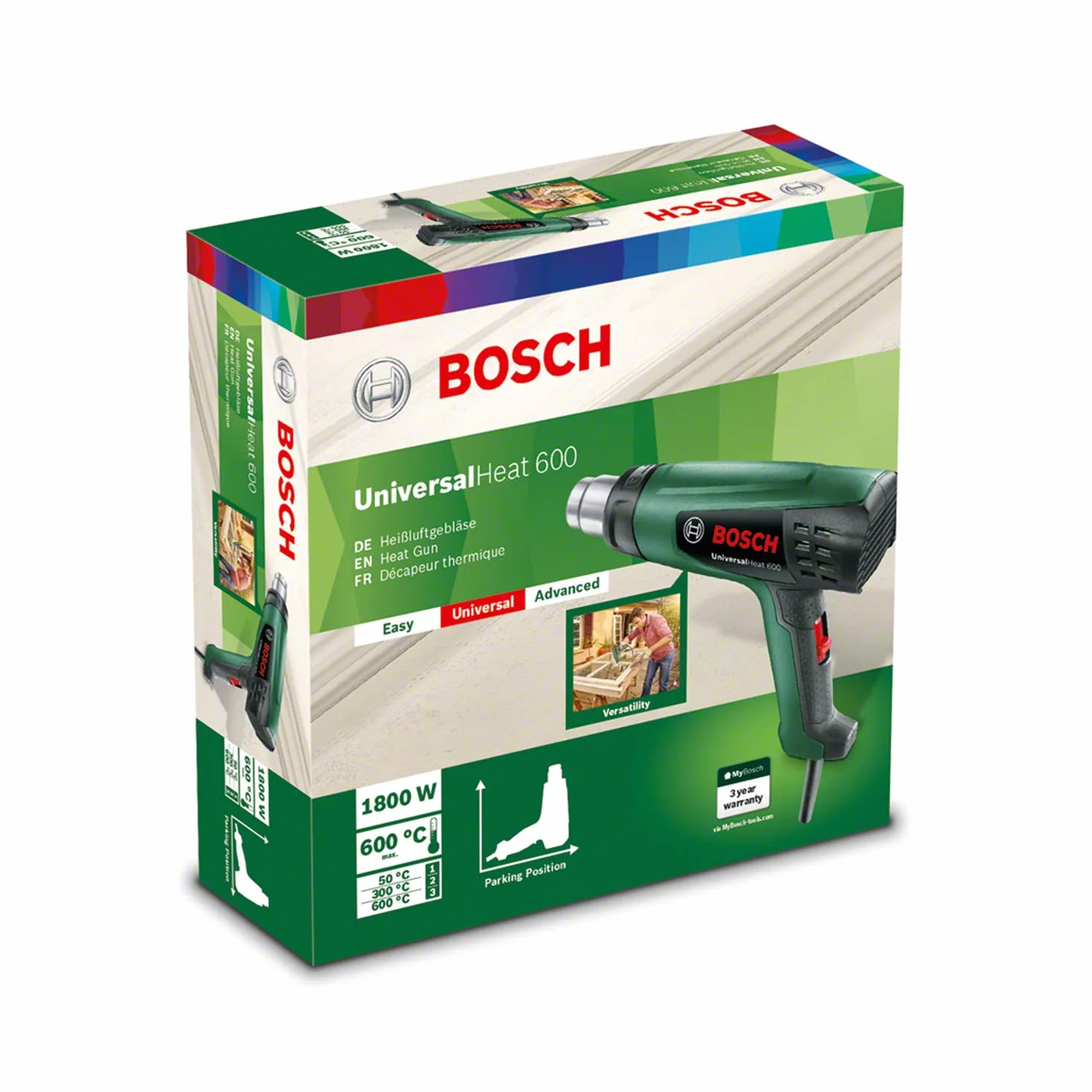Suszarka na gorące powietrze Bosch UniversalHeat (1800 W, temperatura: 50/300/600 °C, w kartonie)