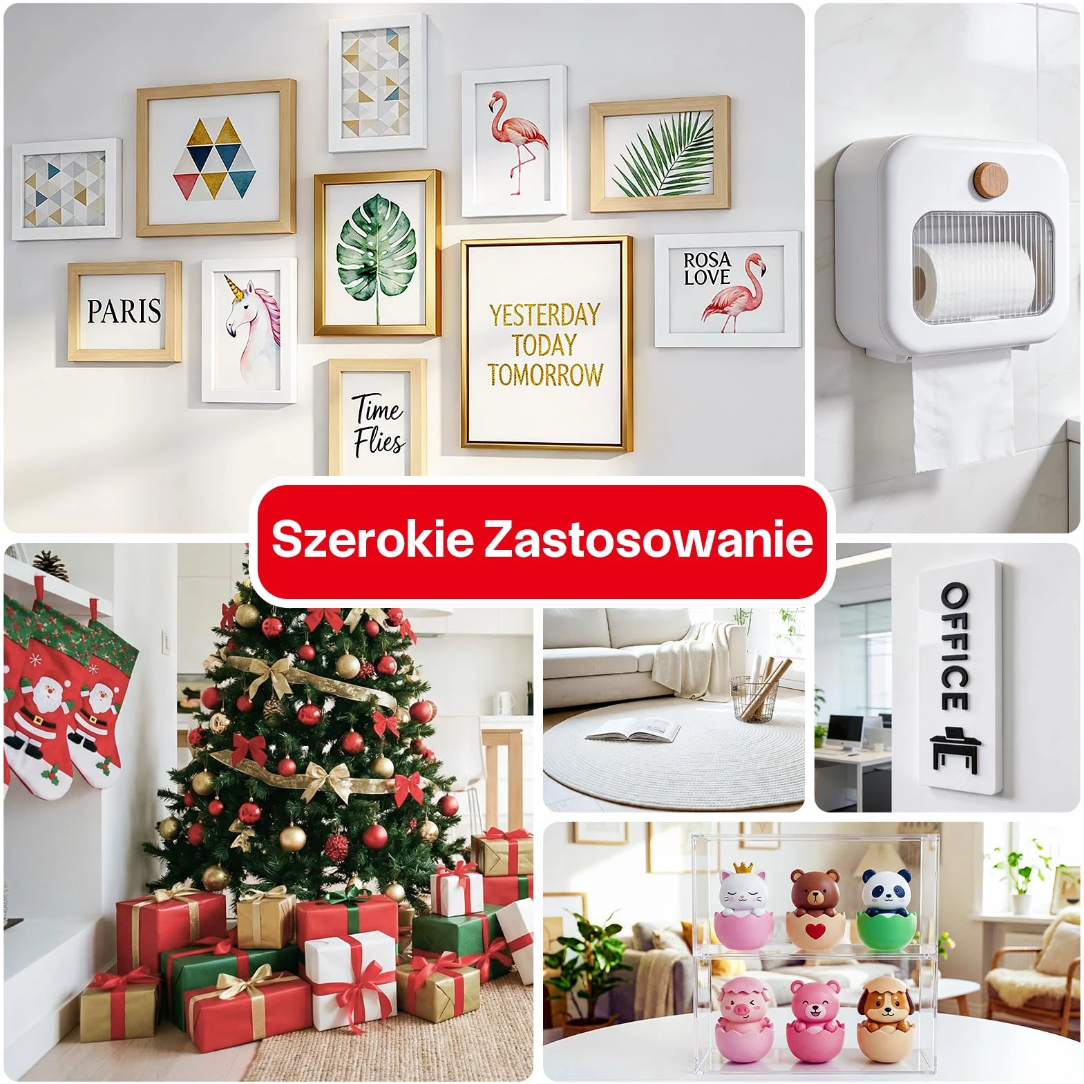 Tasma Dwustronna, 10 mm × 3 m Dwustronna Taśma Klejąca, 1600T PE - Extra Mocna Taśma Dwustronna, Wodoodporna Taśma Montażowa, Taśma Piankowa do Dekoracji Domu, Biura i Szkoły