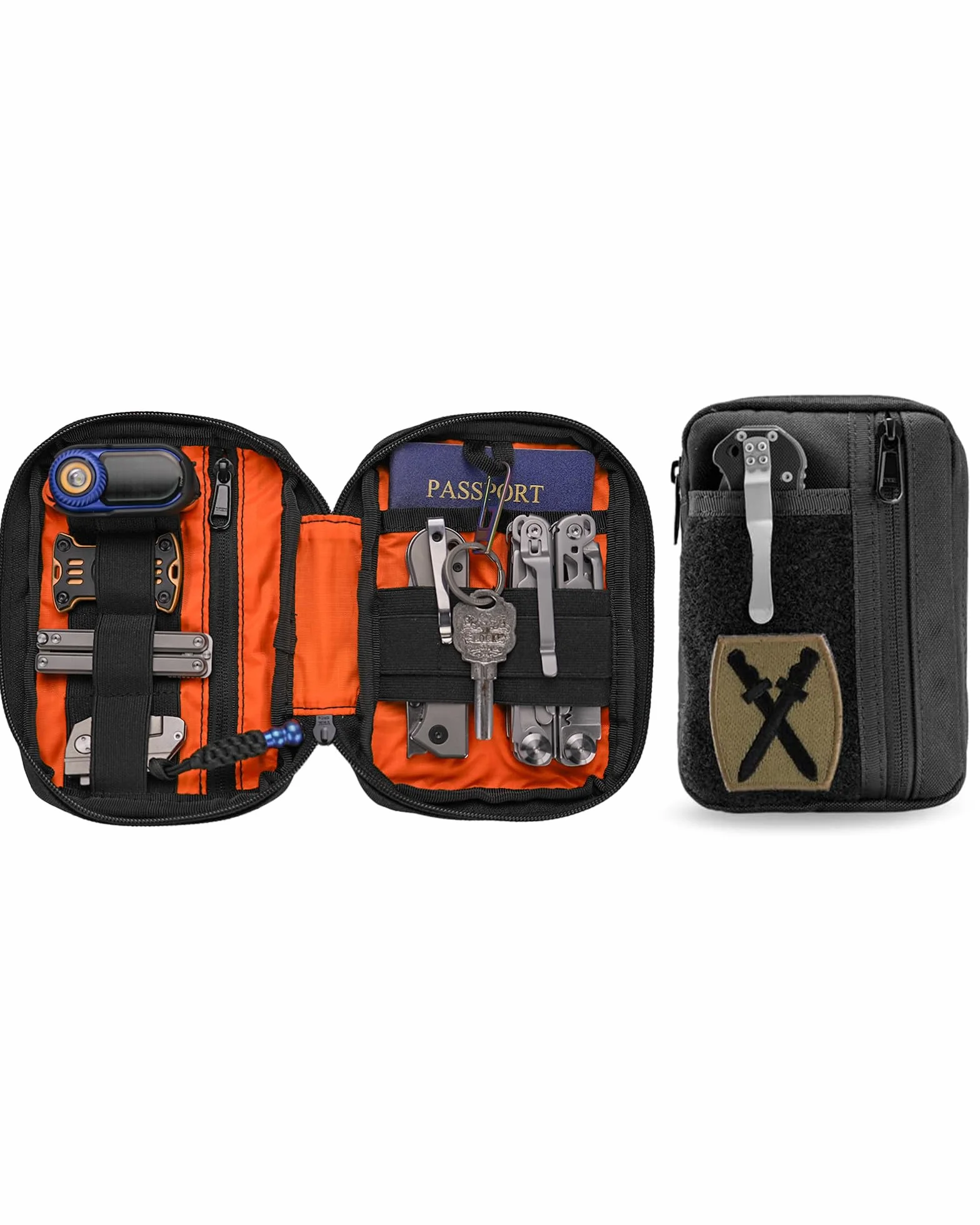 VIPERADE VE30 Woreczki Molle Mała torba EDC Kompaktowa torba na pasek dla mężczyzn Torba EDC z rzepem Regulowany plecak Molle czarny