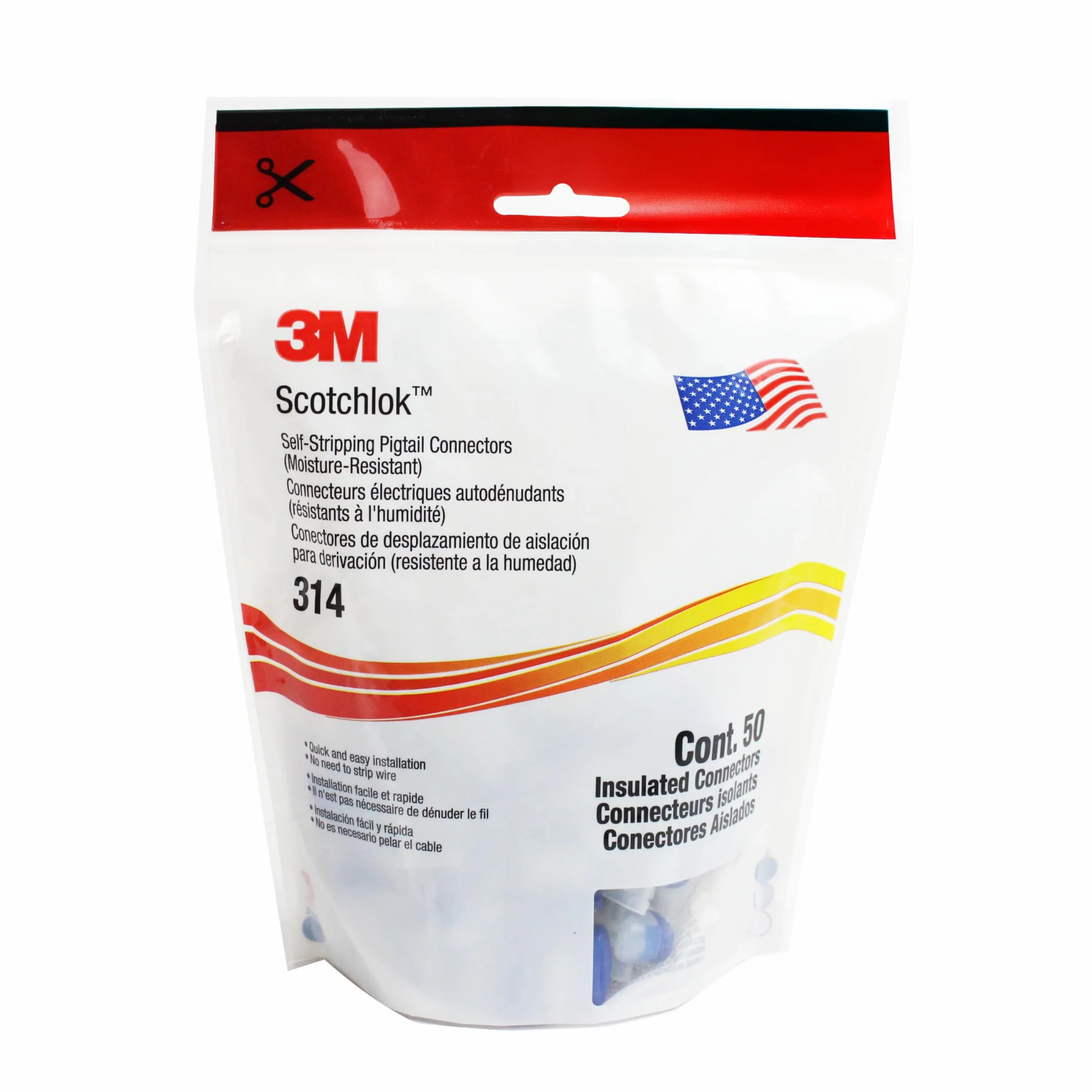 3M 314 80000209561 Łącznik Chroniący przed Wilgocią, Niebieski, 0,5 mm² - 1,5 mm²