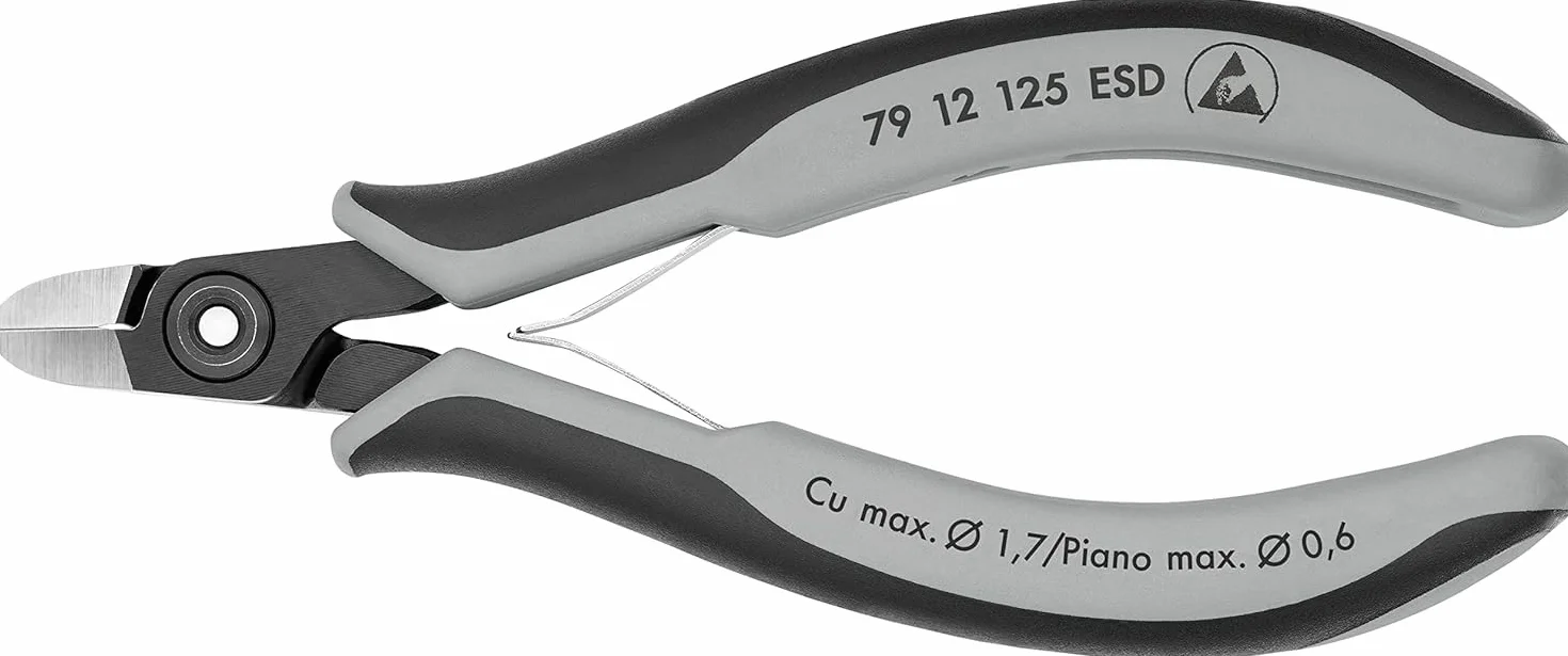 KNIPEX Precyzyjne szczypce tnące boczne ESD 125 mm 79 12 125