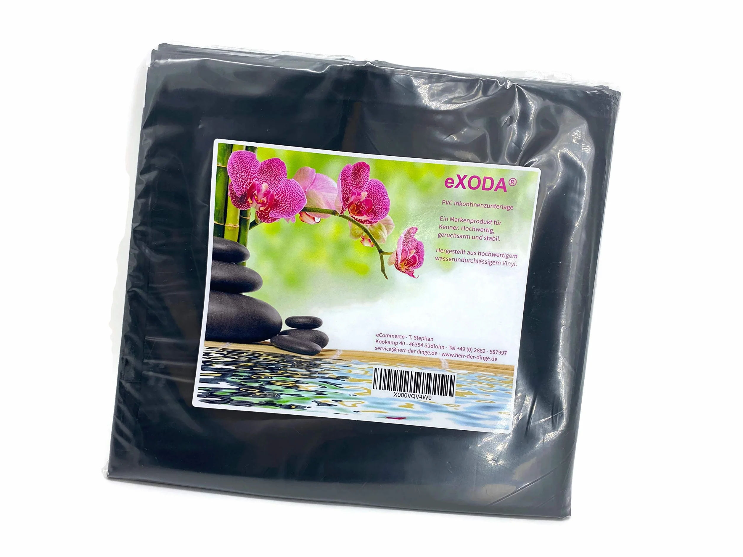 eXODA Prześcieradło na inkontynencję prześcieradło pod materac czarne 180x220 cm prześcieradło do łóżka