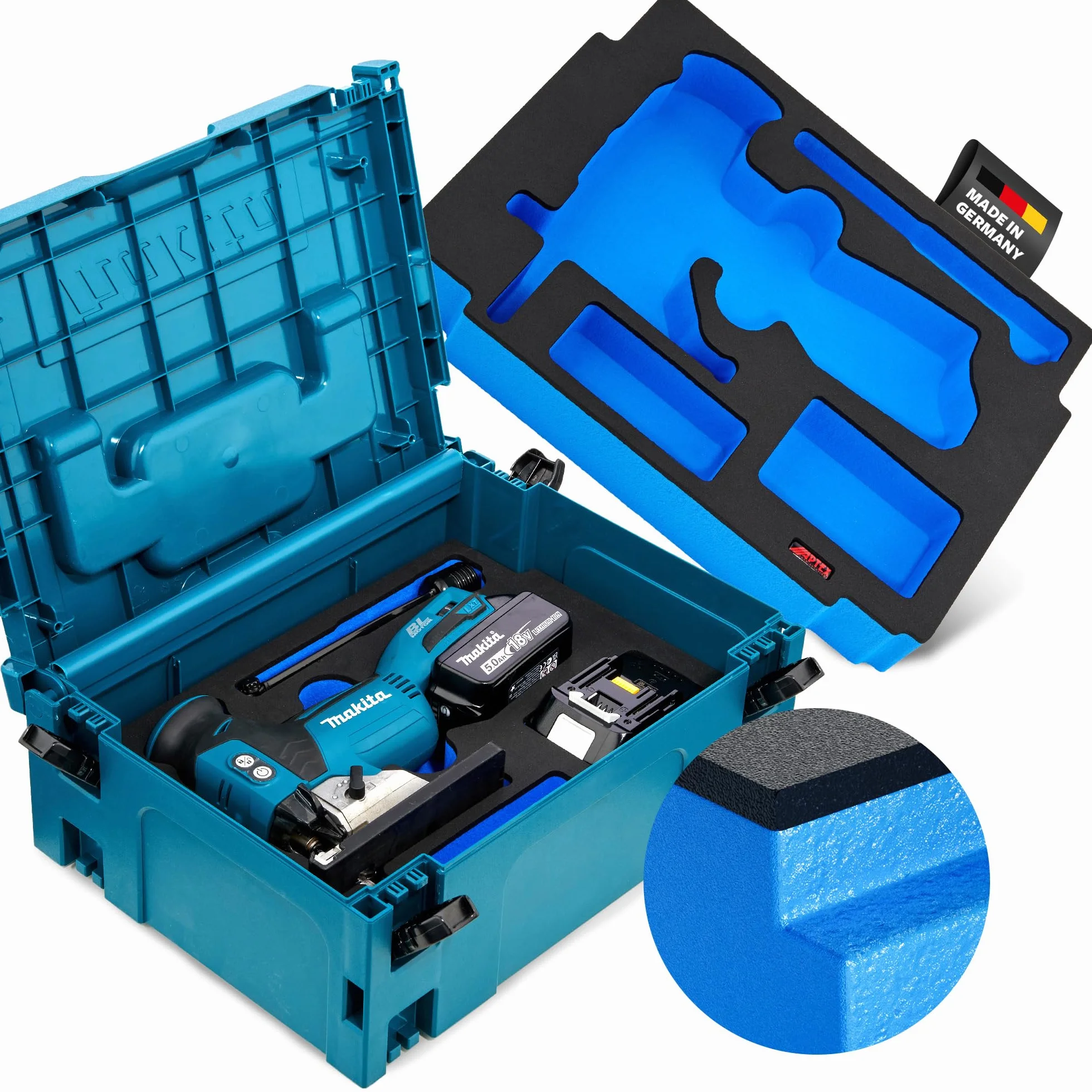 Makita Aptex Schaumeinlage für DJV 181 Akku-Pendelhubstichsäge MakPac Gr. 2-3