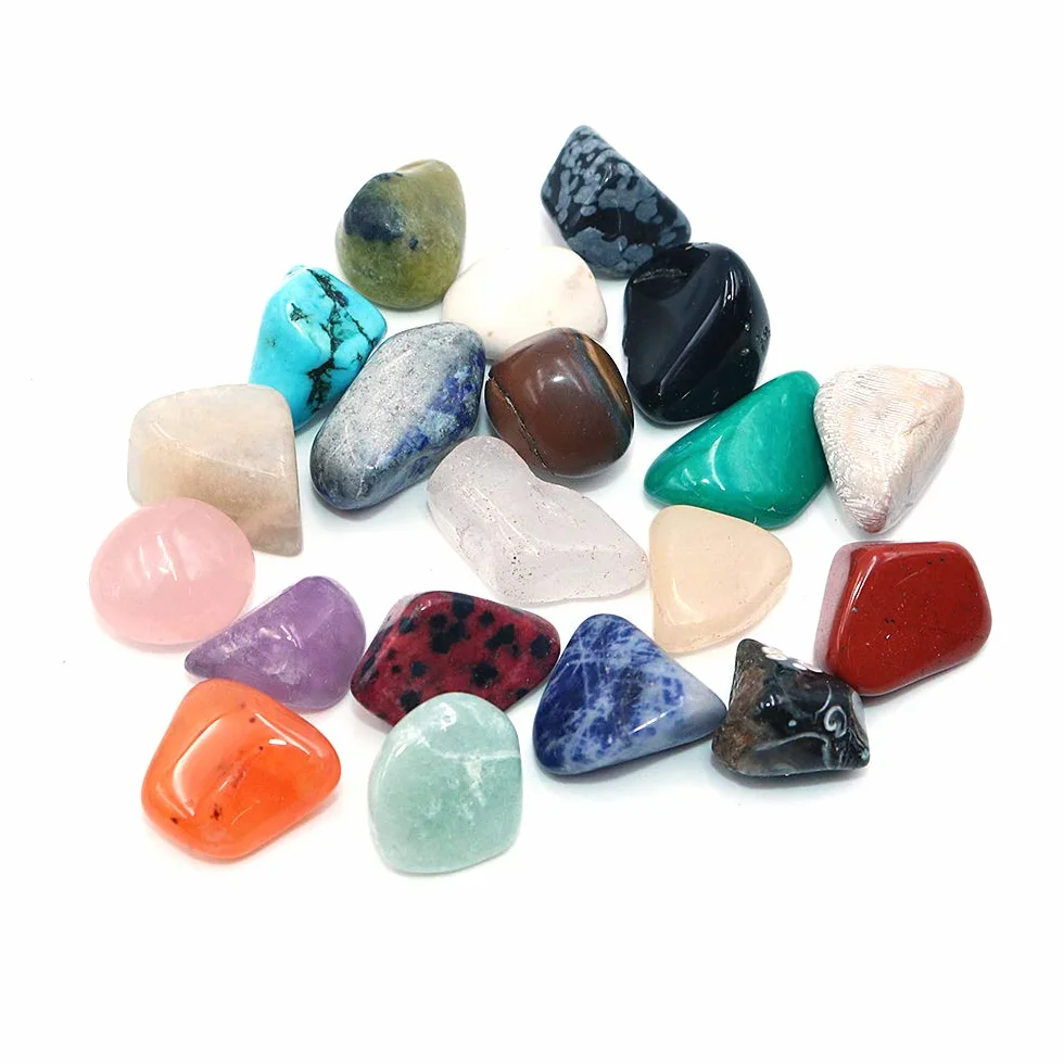 Namvo Mineral Rock odmiana b?bnów gruboziarnisty kamień szlachetny fragment meteorytu uzdrawiaj?ca energia kryszta? kolekcja pude?ko (20 szt. b?bnowanych mini kamieni)