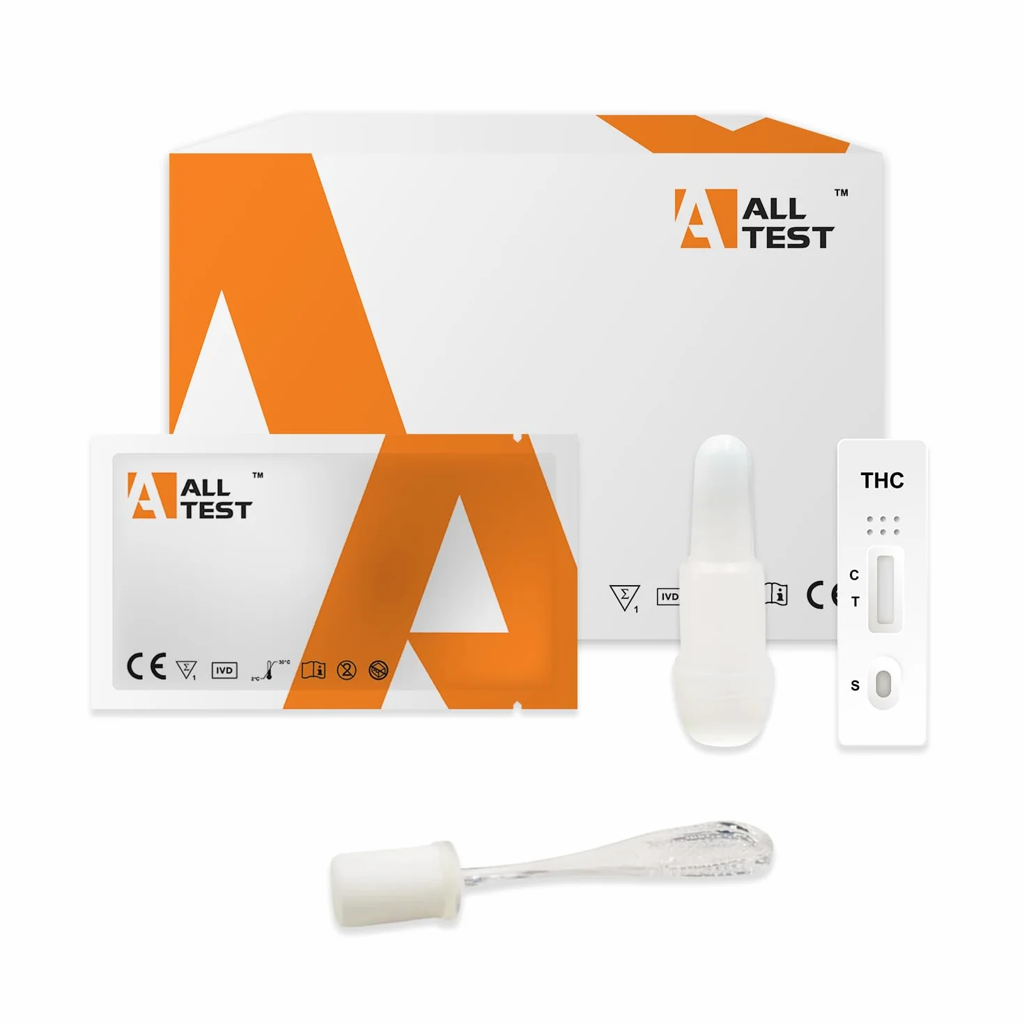 Alltest Test THC Ślina 20 ng/ml Antynarkotykowe Paski Szybki test śliny