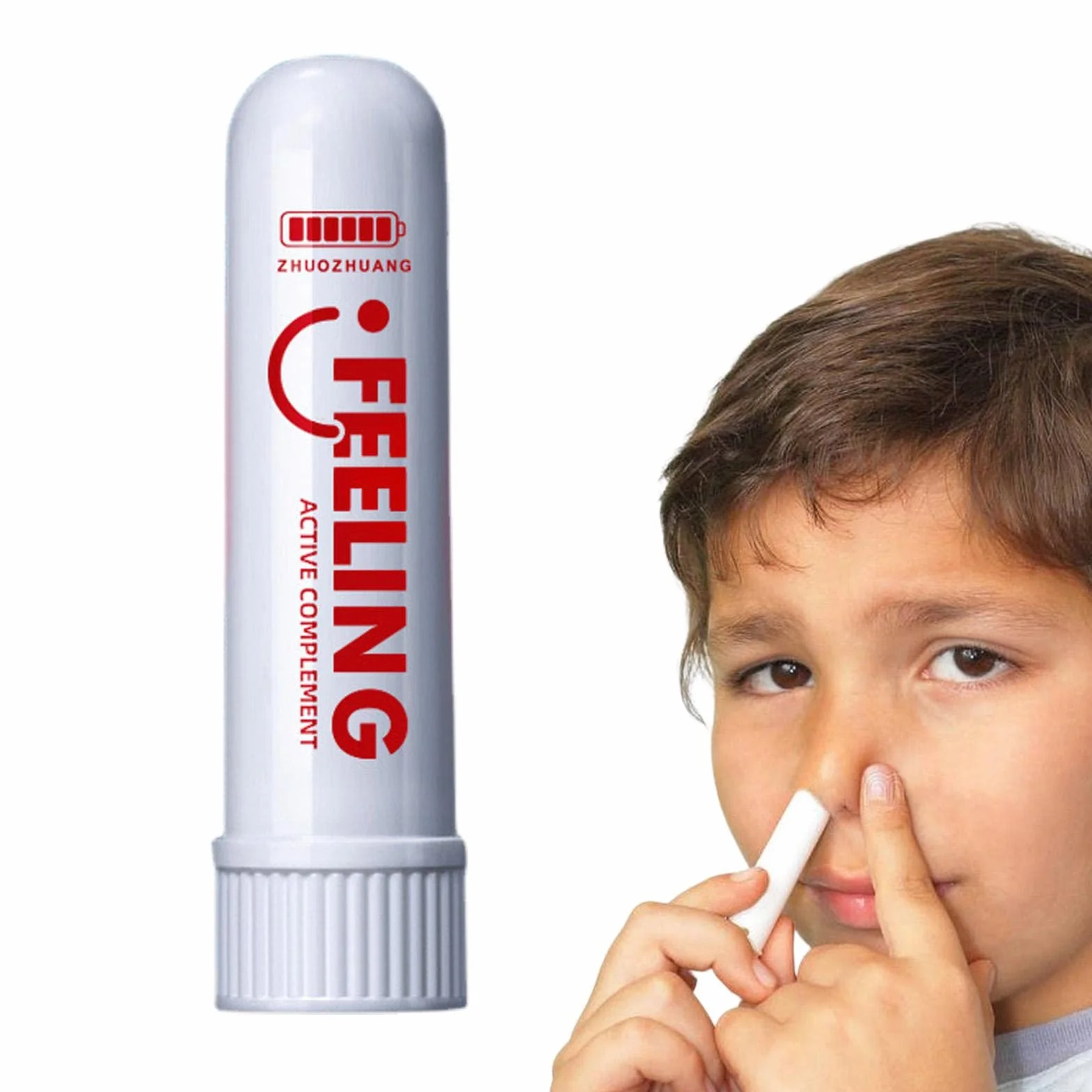 Generisch Inhalator do nosa z miętą do nosa, redukcja stresu, aromaterapia, inhalator do nosa – 1,8 ml inhalator do nosa do odświeżenia umysłu, eliminuje senność, zwiększa koncentrację
