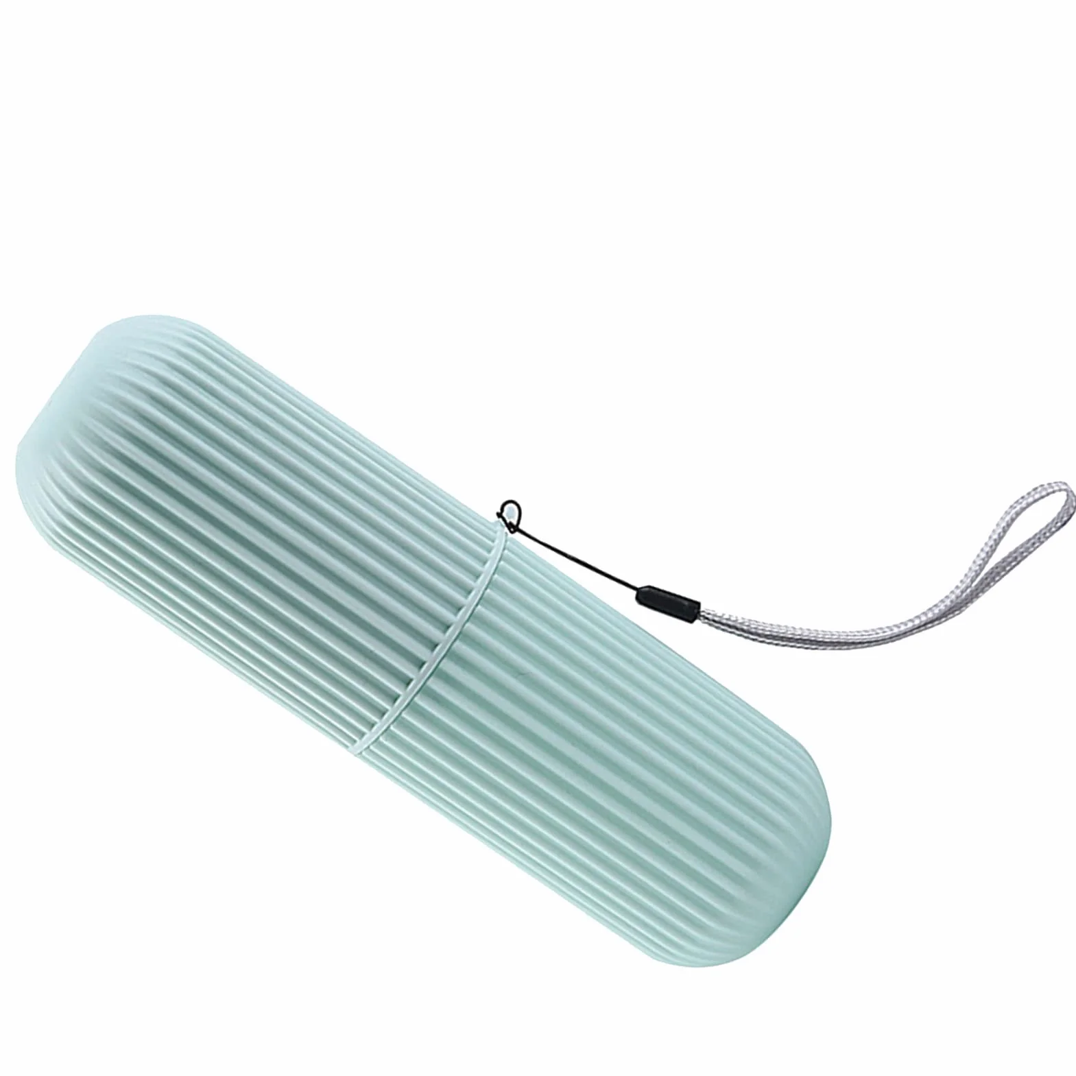 Yosoo Health Gear Etui Podróżne na Szczoteczkę do Zębów, Przenośny Plastikowy Uchwyt, Antypoślizgowy Pojemnik PP z Pokrywką, Długość 7,7 Cala, Zielona, Wieszak