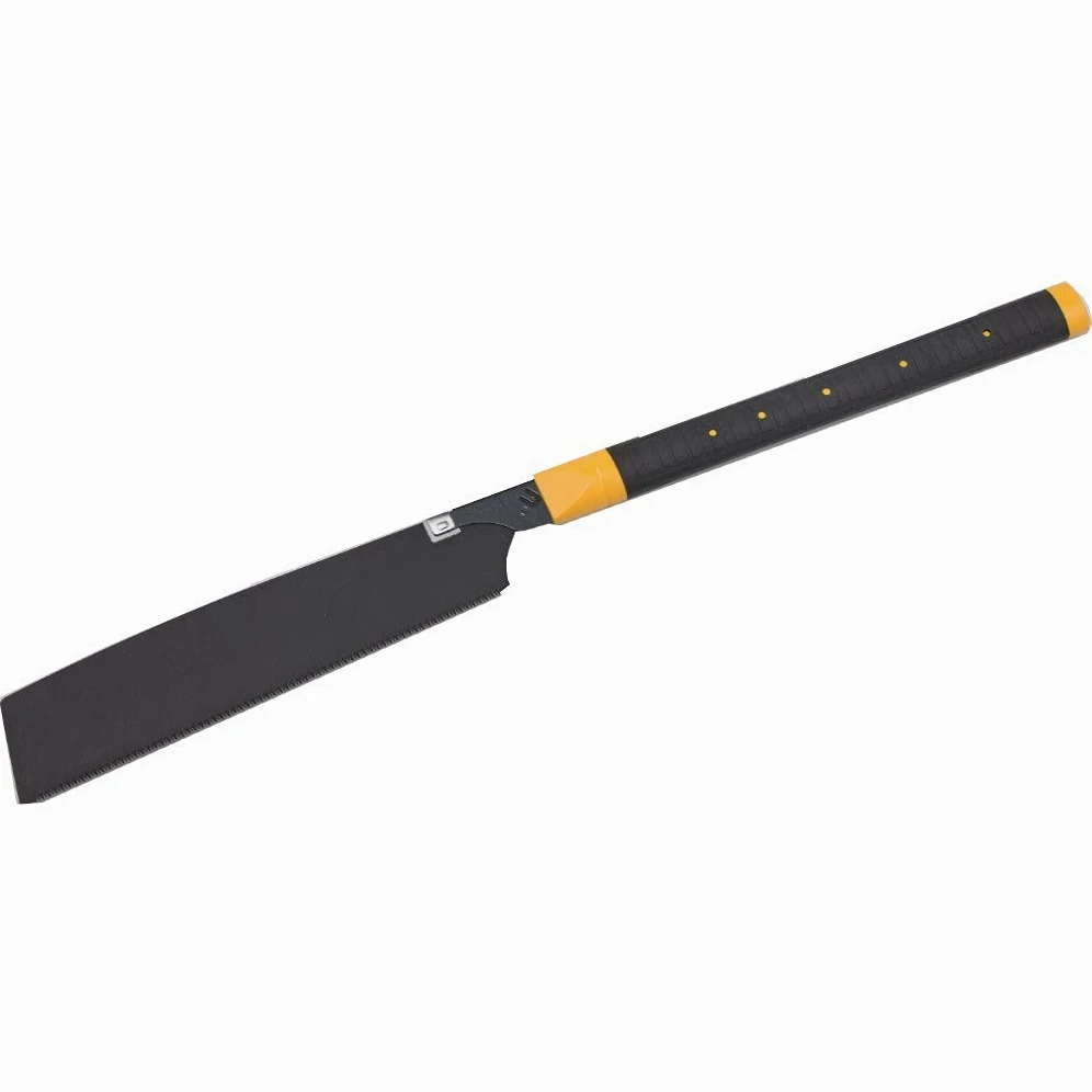 Tajima Japońska piła Pull 265R Fluorine Black (265 mm, ergonomiczny uchwyt, system szybkiej wymiany, 16 zębów na cal, piła do drewna) JPR265FBR