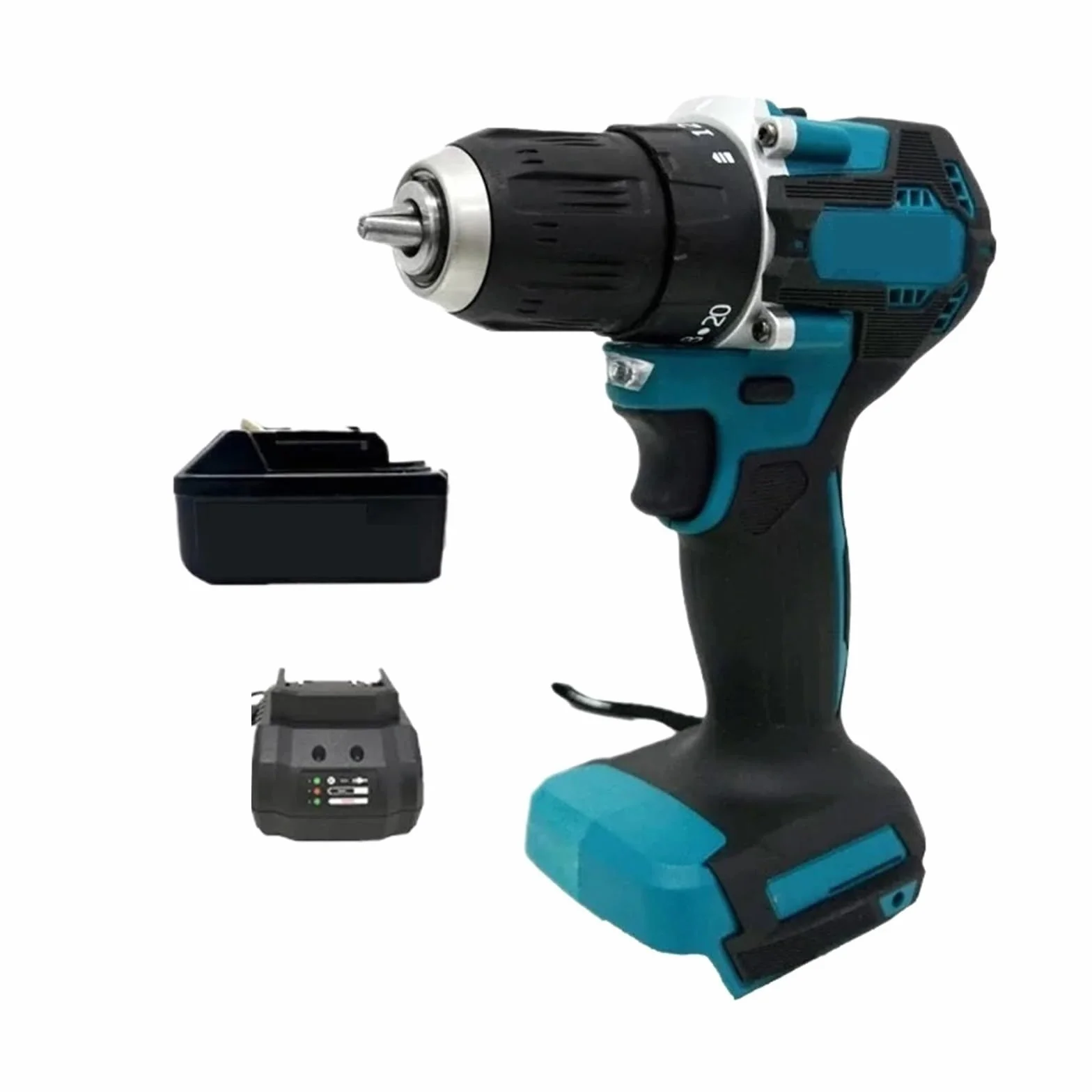 Wkrętak 18 V Bezszczotkowa Wiertarka Elektryczna Udarowa Zespołu Dekoracyjnego Elektronarzędzia Do Akumulatora Udarowa Wydajna Skuteczna Praca(1 battery 1 charger)