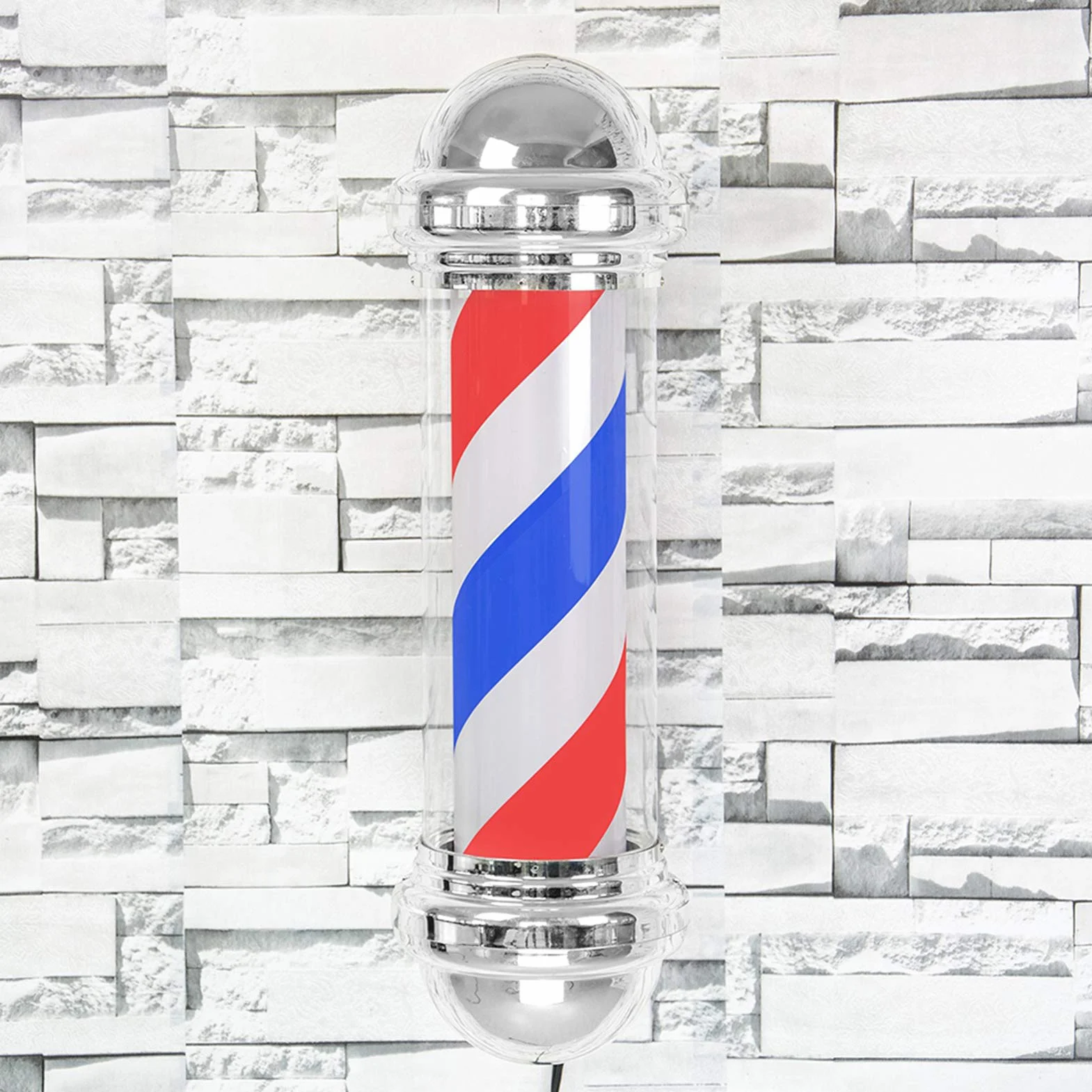 Lampa salonowa fryzjerska, obrotowe paski do salonu fryzjerskiego Open Barber Shop Pole światło LED do Barbershop