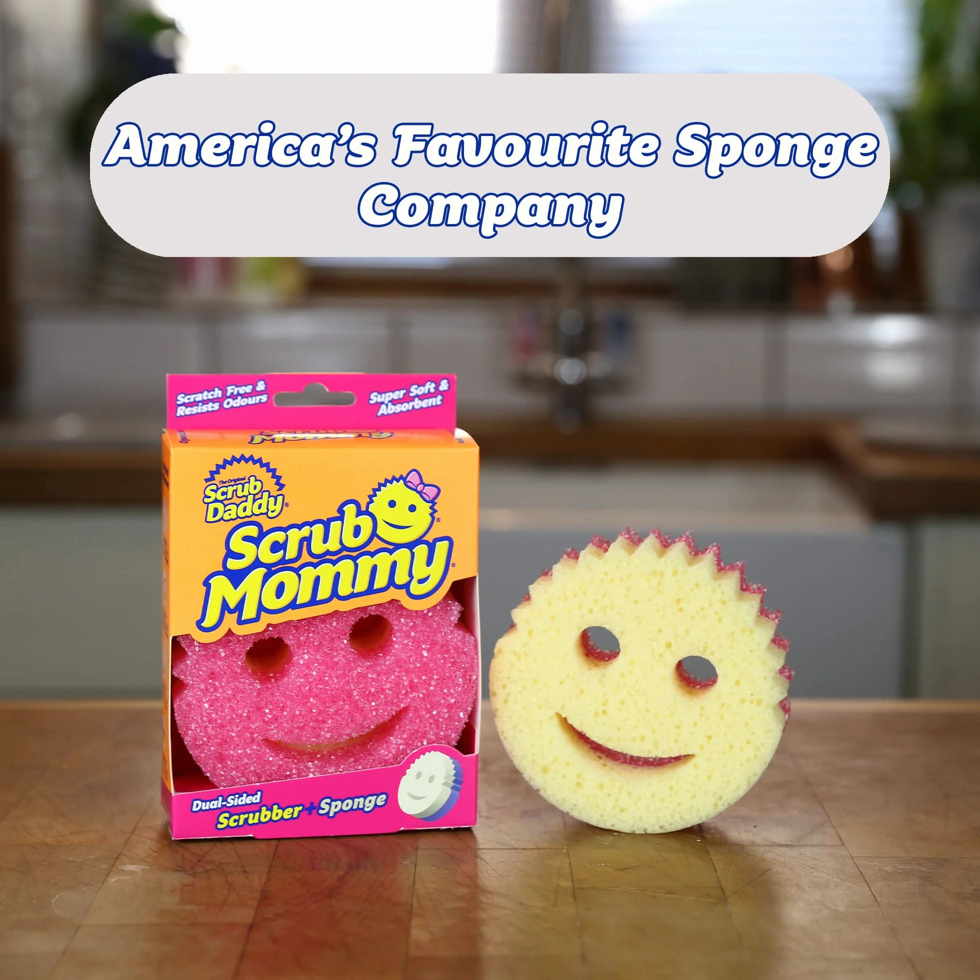Scrub Daddy Scrub Mommy Gąbki do Czyszczenia, Różowy, 2 sztuki