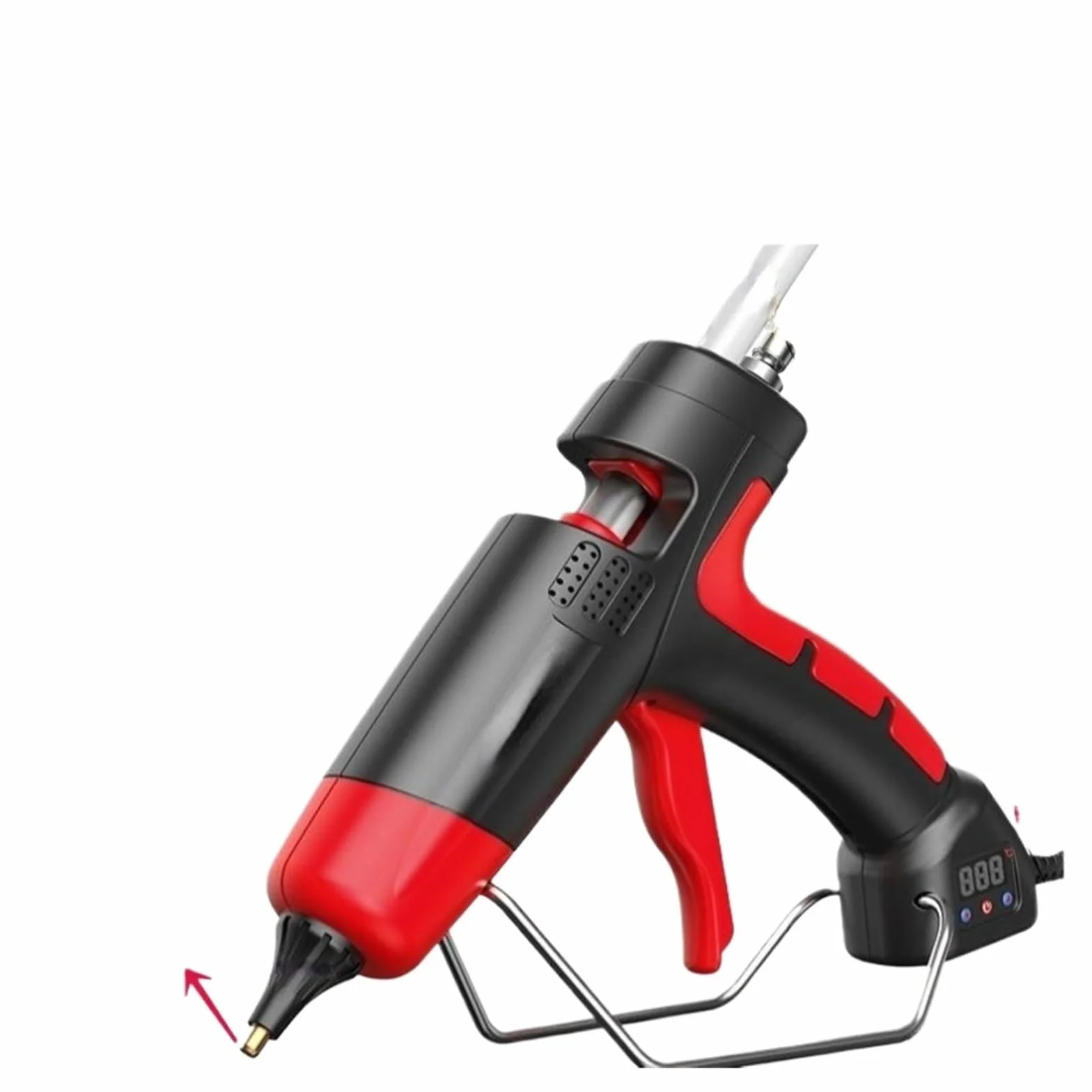 Pistolet do klejenia na gorąco Pistolet do klejenia na gorąco 300W cyfrowy wyświetlacz regulacja temperatury dysza miedziana użyj 11 Mm kleje w sztyfcie domowe narzędzie do majsterkowania pistolet do