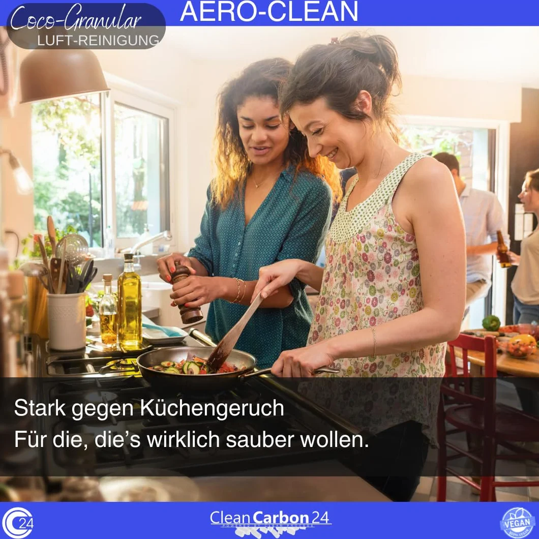 Granulat węgla aktywnego 3,4-4,8mm, z łupin orzecha kokosowego do oczyszczania powietrza (2,5 litra)