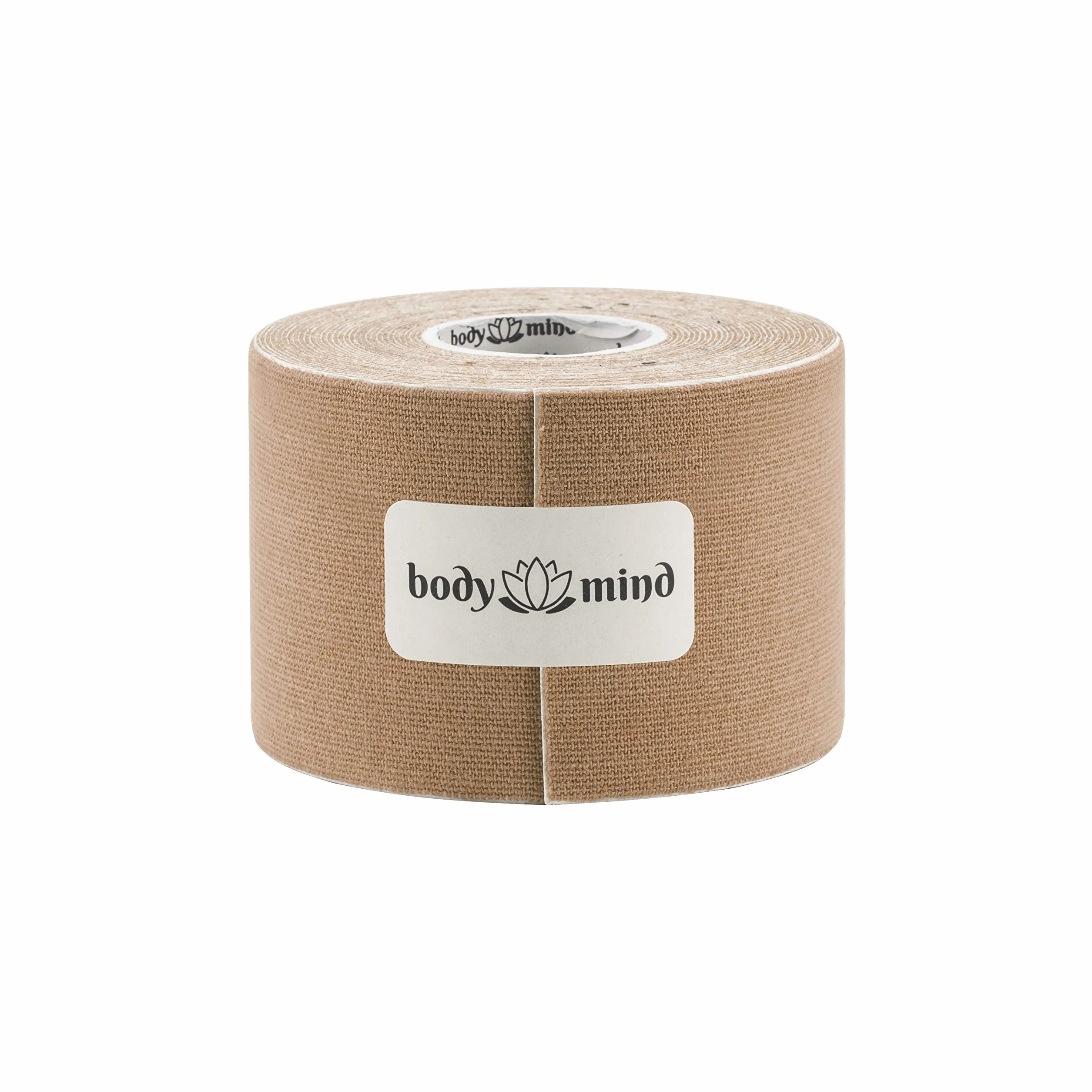 Body & Mind Taśma kinezjologiczna o szerokości 2,5 cm / 5 cm / 10 cm, hipoalergiczna i wodoodporna, elastyczna, przyjazna dla skóry taśma kinezjologiczna do uprawiania sportu, w czasie wolnym, fizjoterapii i medycyny